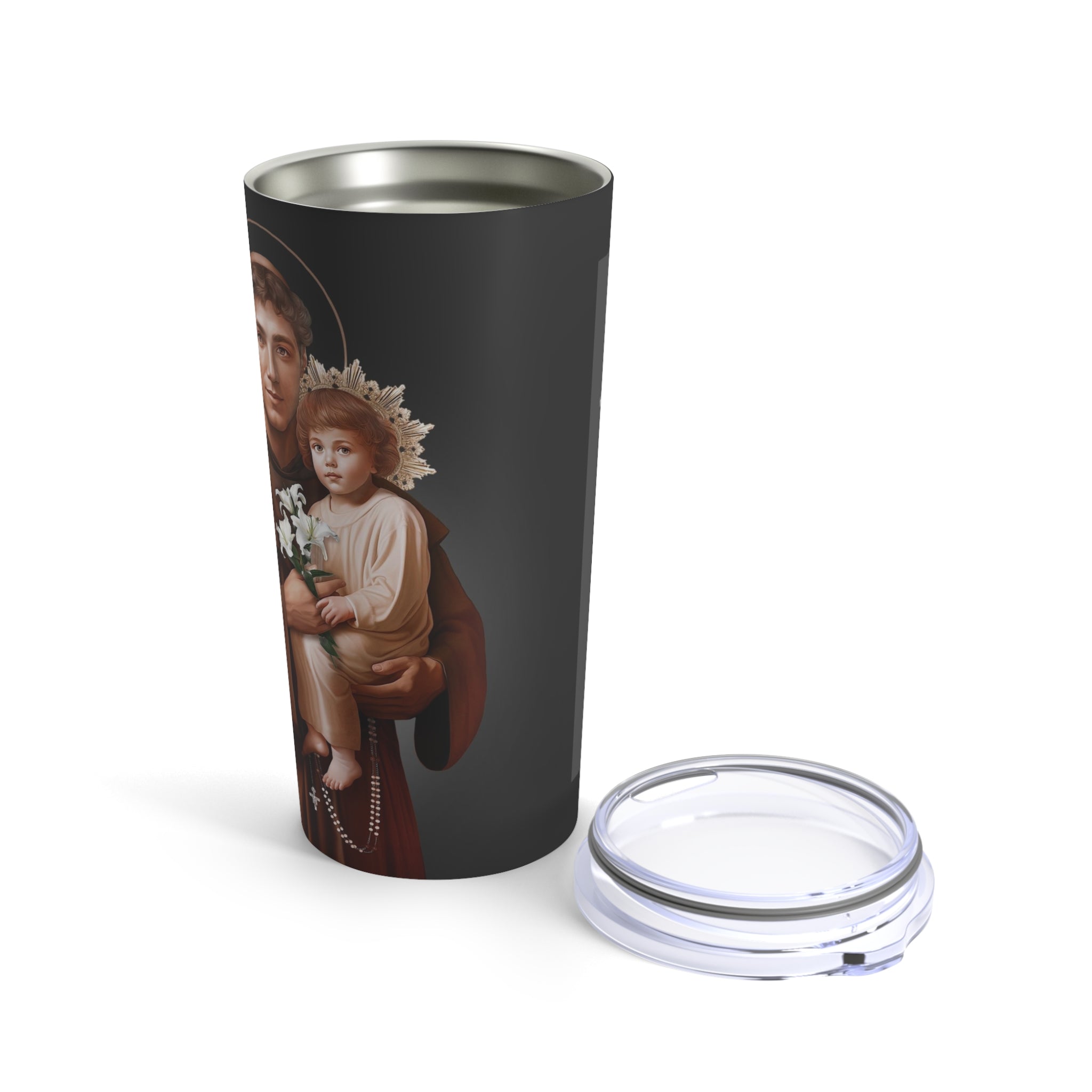 St. Anthony of Padua Lord's Prayer Tumbler 20 oz. (Ash) - VENXARA®