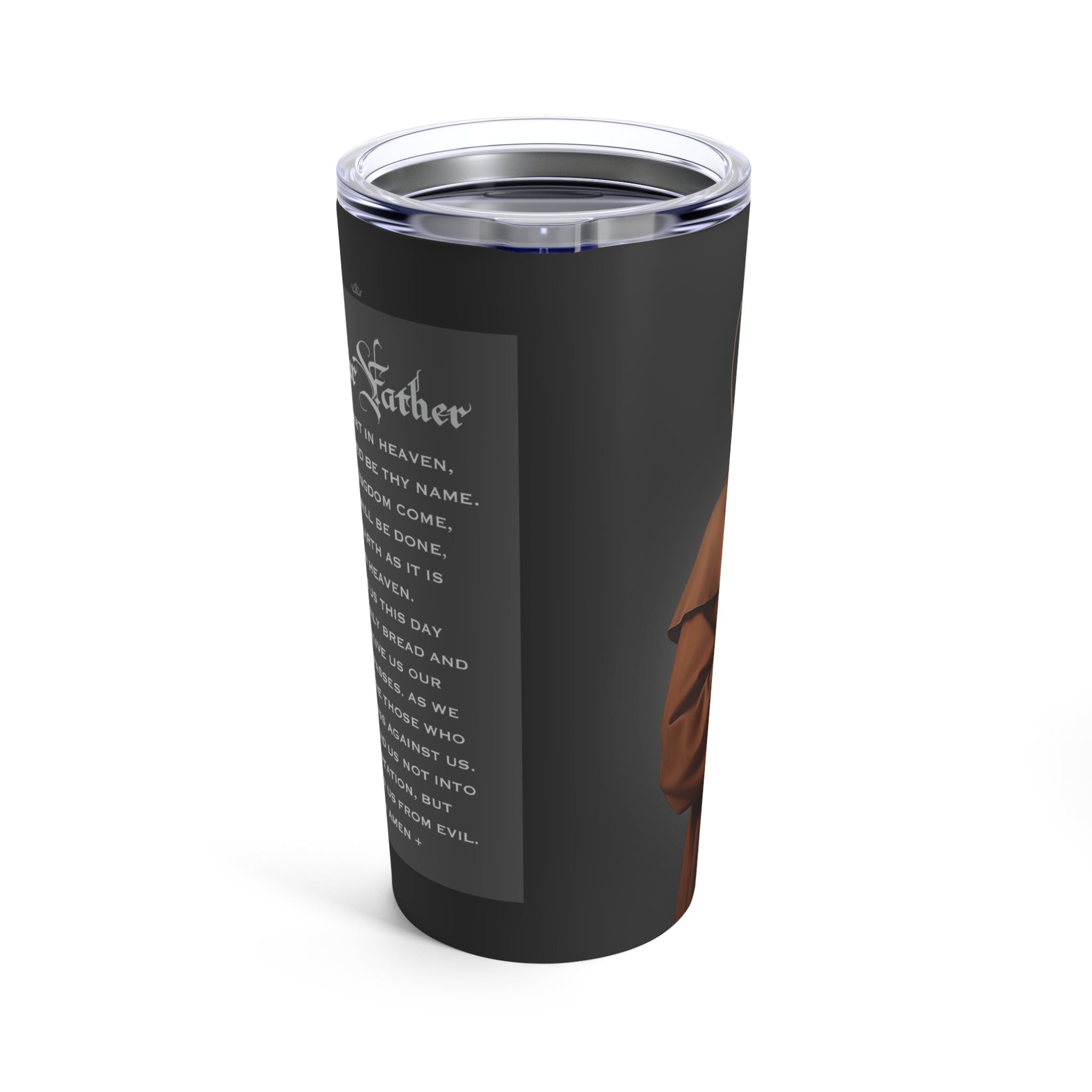 St. Anthony of Padua Lord's Prayer Tumbler 20 oz. (Ash) - VENXARA®