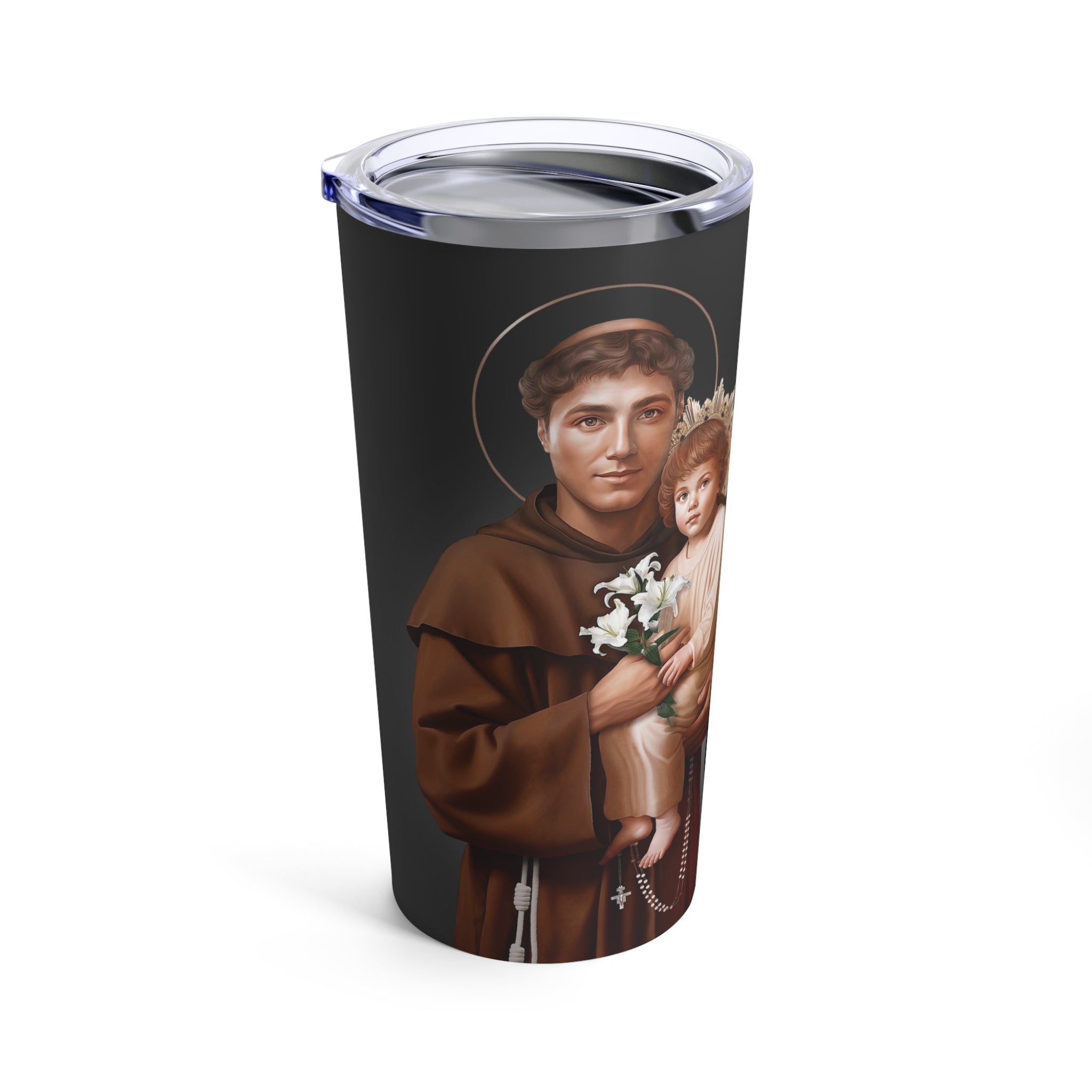 St. Anthony of Padua Lord's Prayer Tumbler 20 oz. (Ash) - VENXARA®