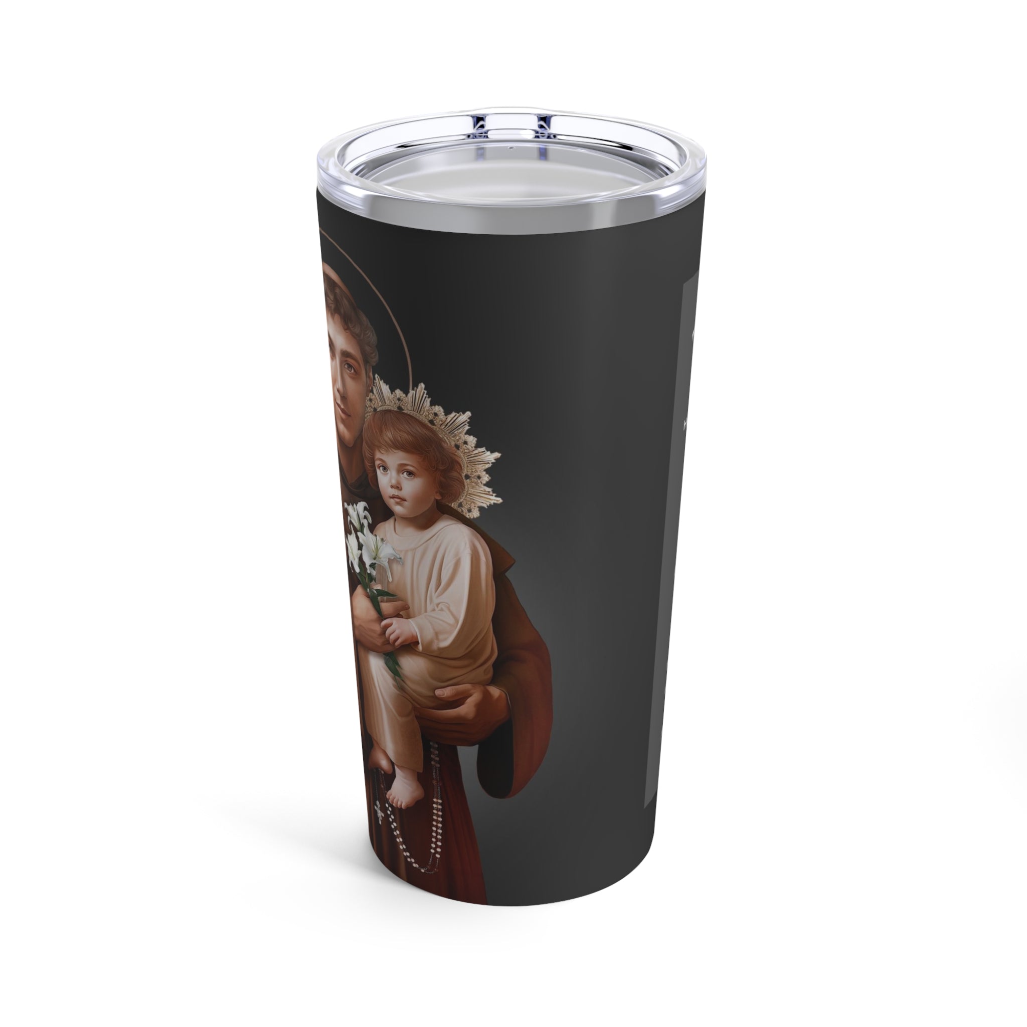 St. Anthony of Padua Lord's Prayer Tumbler 20 oz. (Ash) - VENXARA®