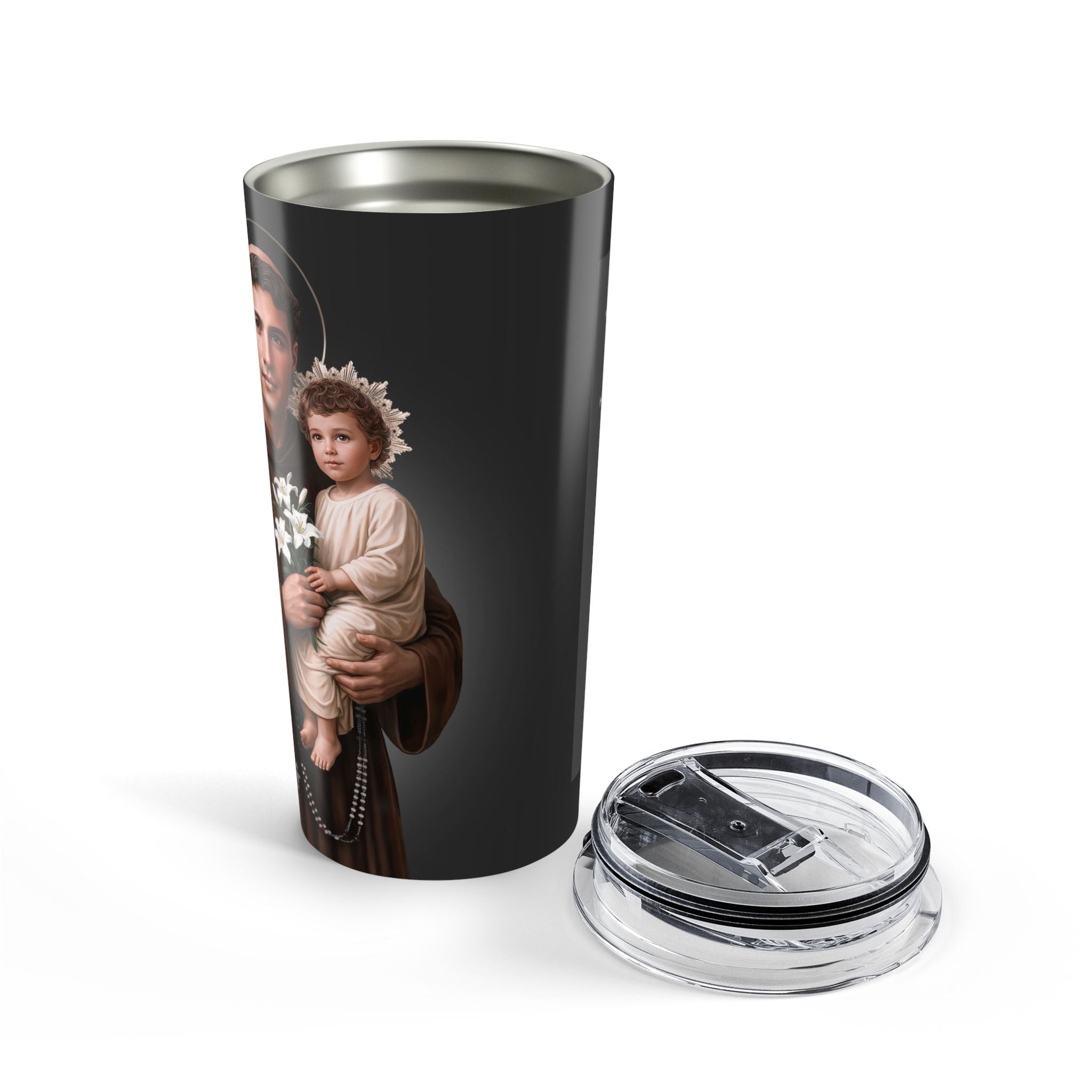 St. Anthony of Padua Lord's Prayer Tumbler (Ash 20 oz) - VENXARA