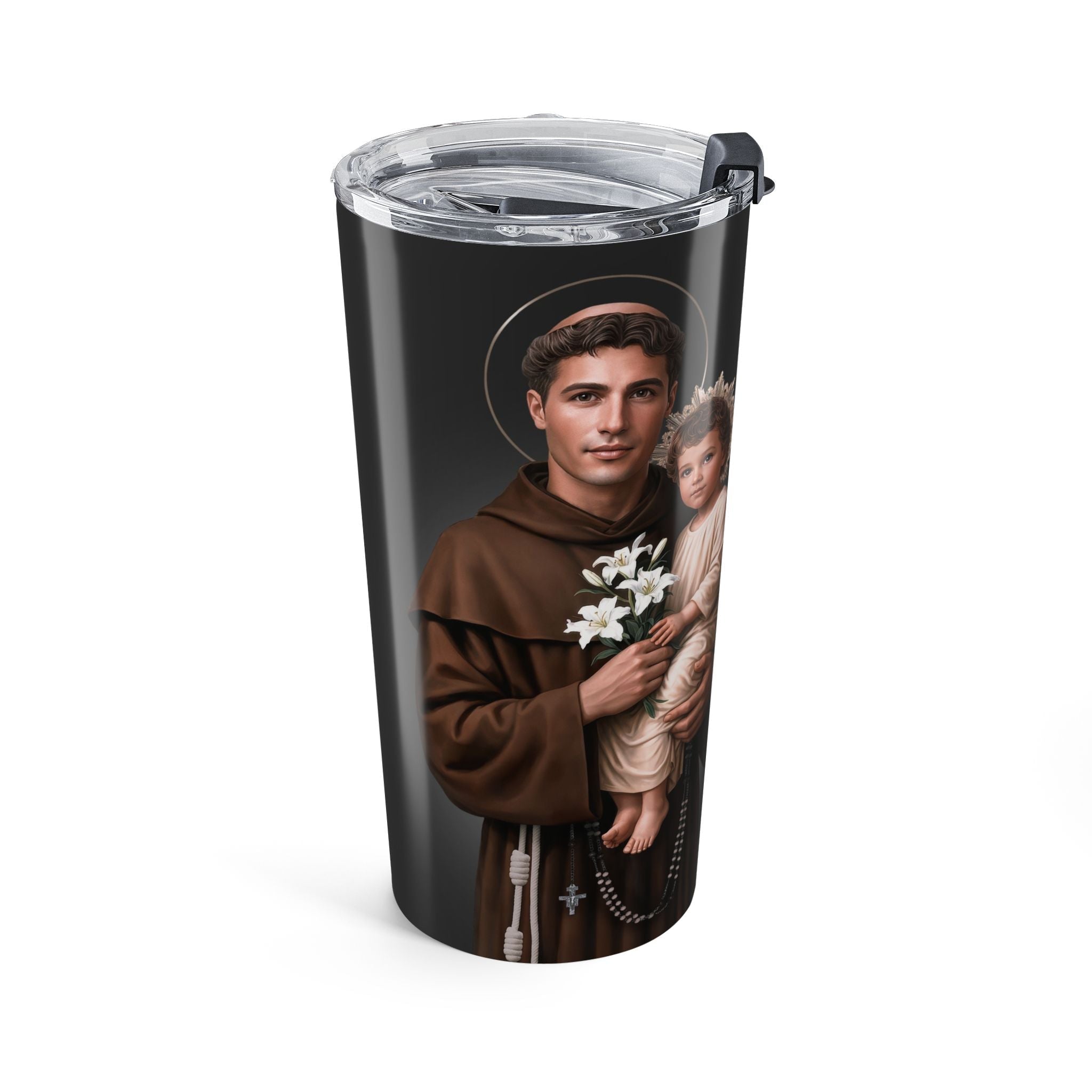 St. Anthony of Padua Lord's Prayer Tumbler (Ash 20 oz) - VENXARA