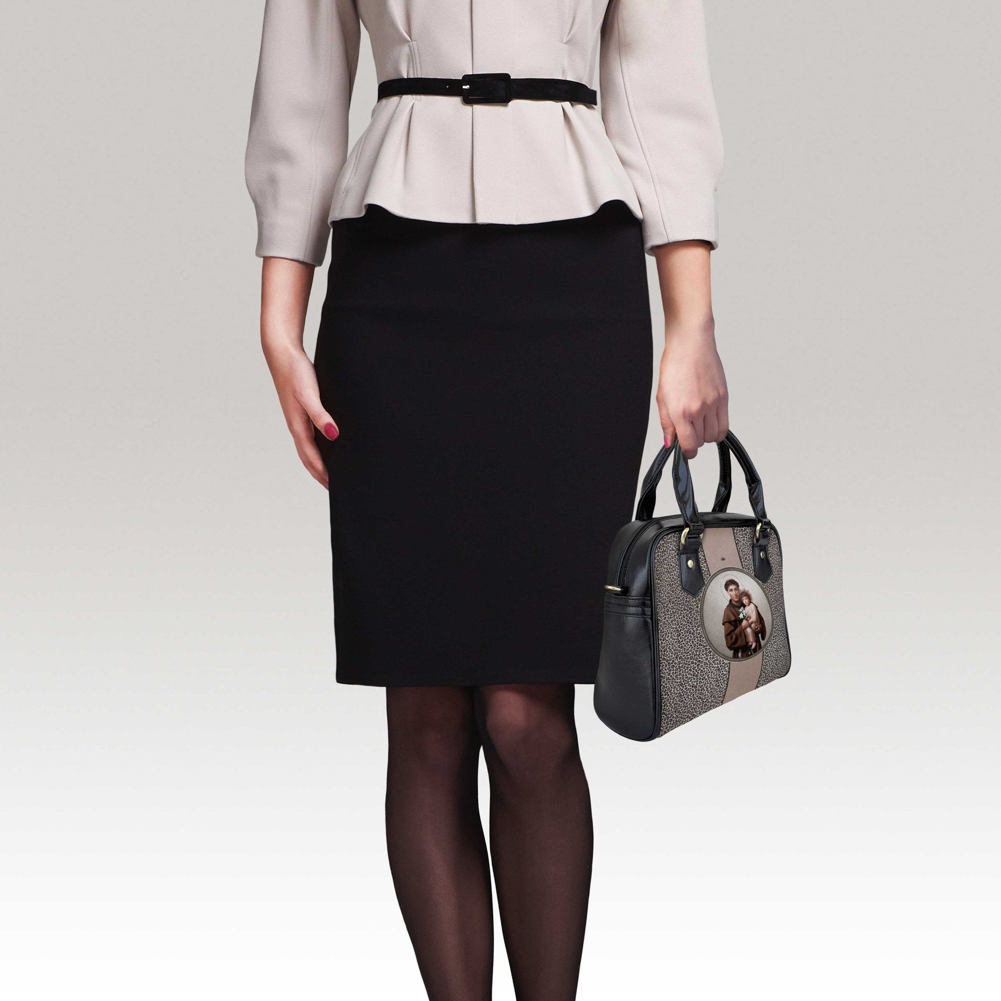 St. Anthony of Padua Medallion Handbag (Leopard) - VENXARA®