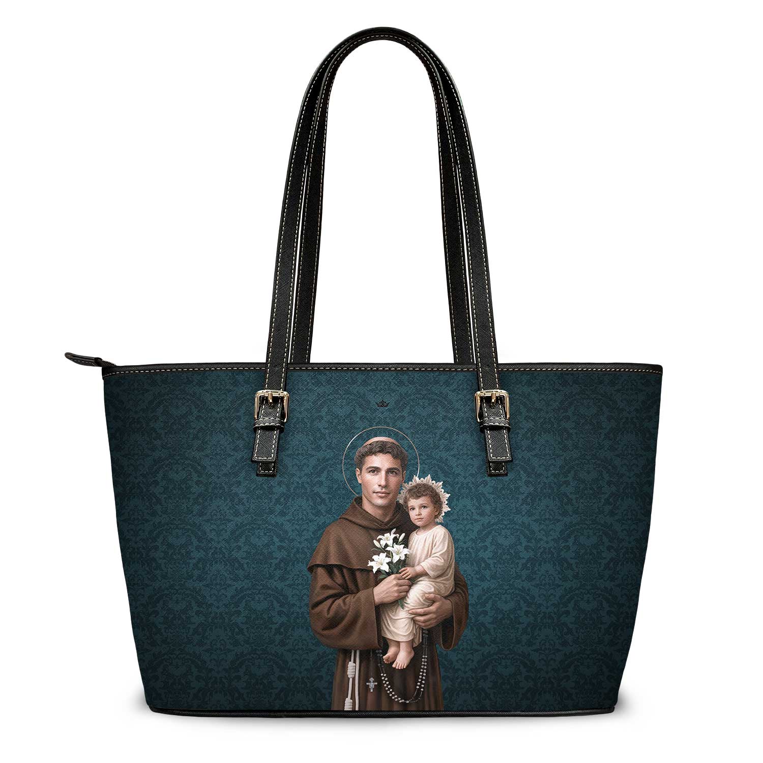 St. Anthony of Padua Tote Bag (Celestial Blue) - Venxara