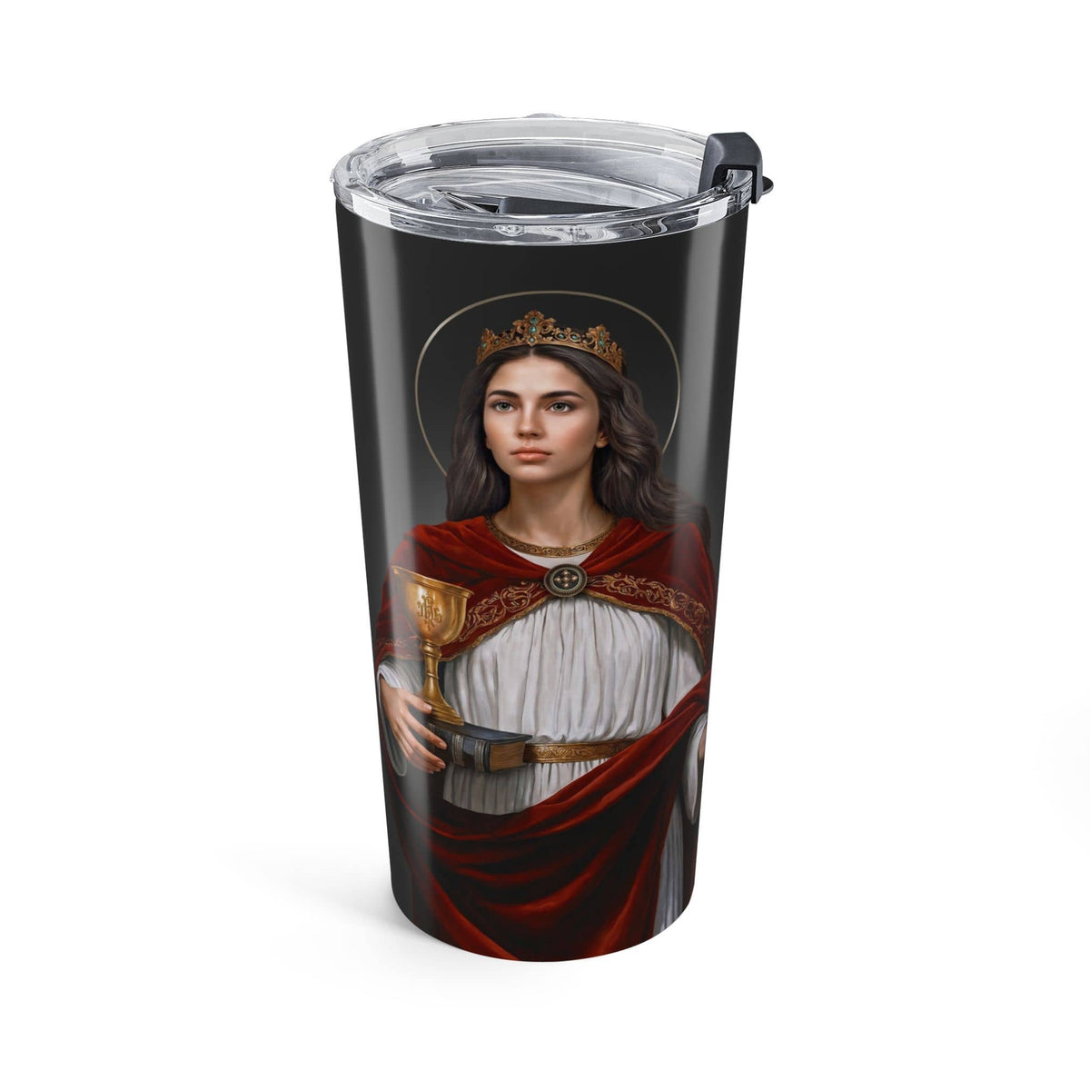 St. Barbara Lord's Prayer Tumbler (Ash 20 oz) Copyright VENXARA
