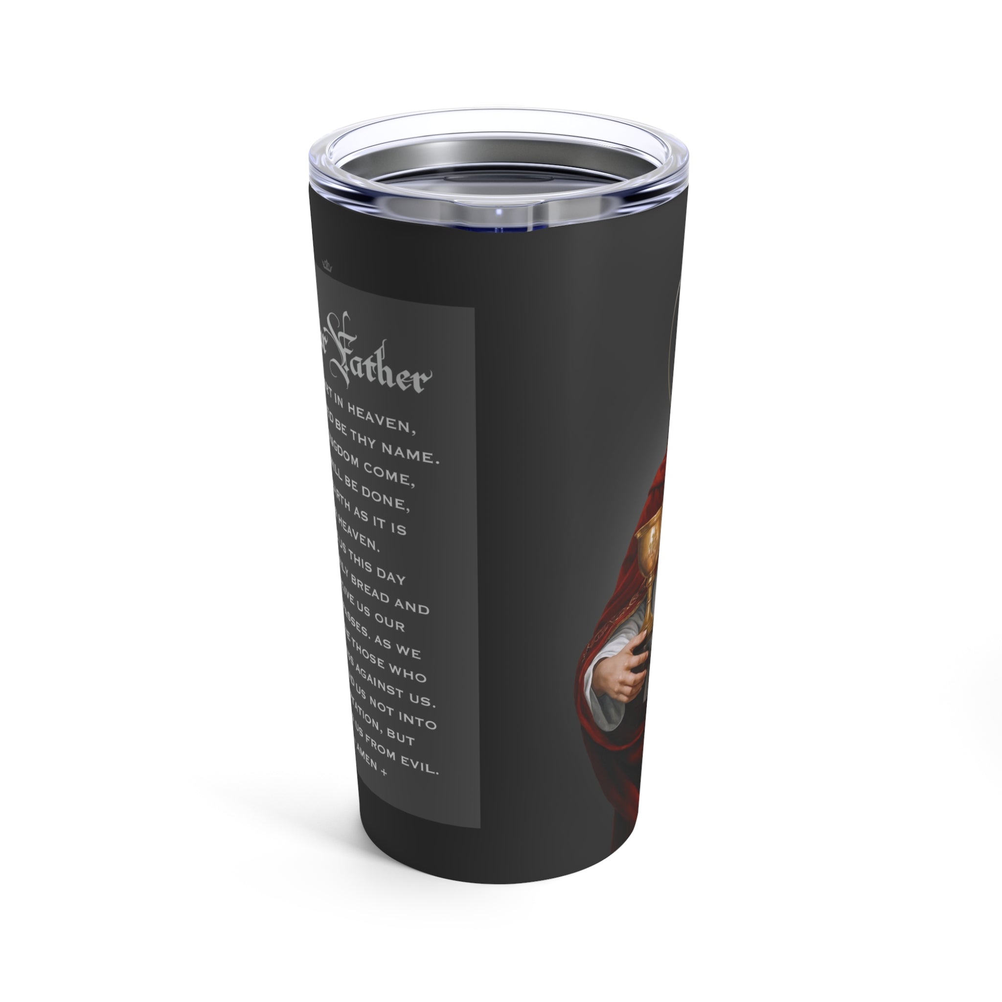 St. Barbara Lord's Prayer Tumbler 20 oz. (Ash) - VENXARA®