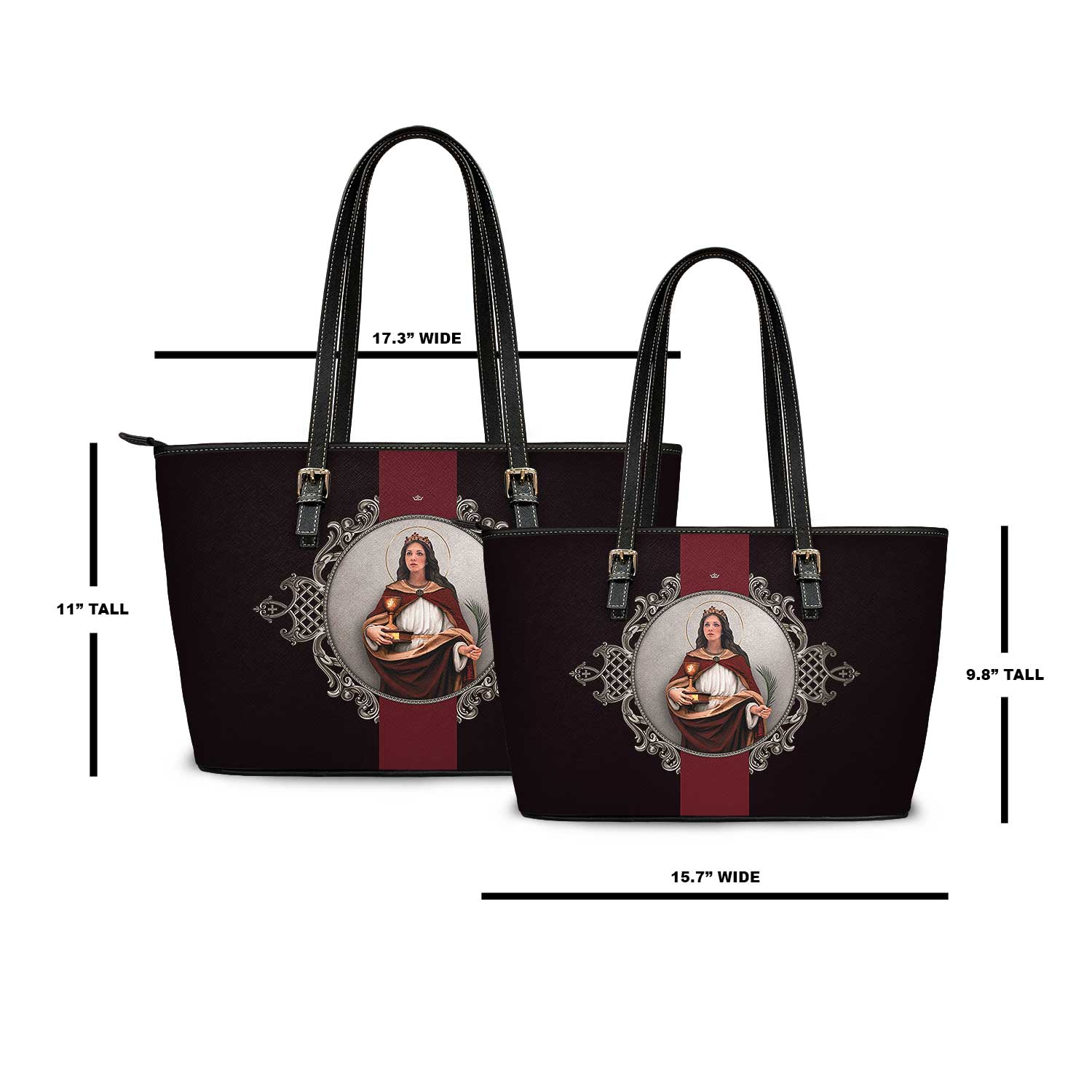 St. Barbara Medallion Tote Bag (Black) - VENXARA®