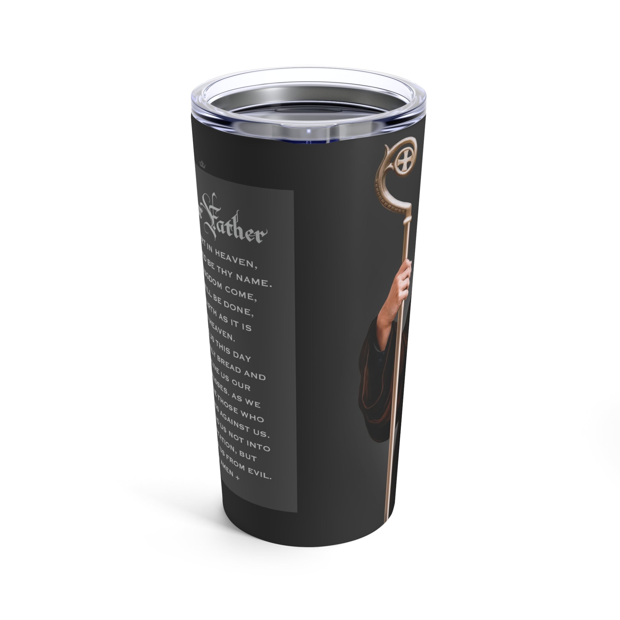 St. Benedict Lord's Prayer Tumbler 20 oz. (Ash) - VENXARA®