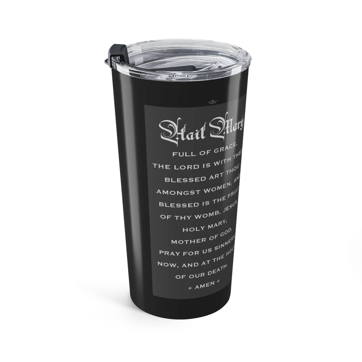St. Bernadette Ave Maria Prayer Tumbler (Ash 20 oz) Copyright VENXARA