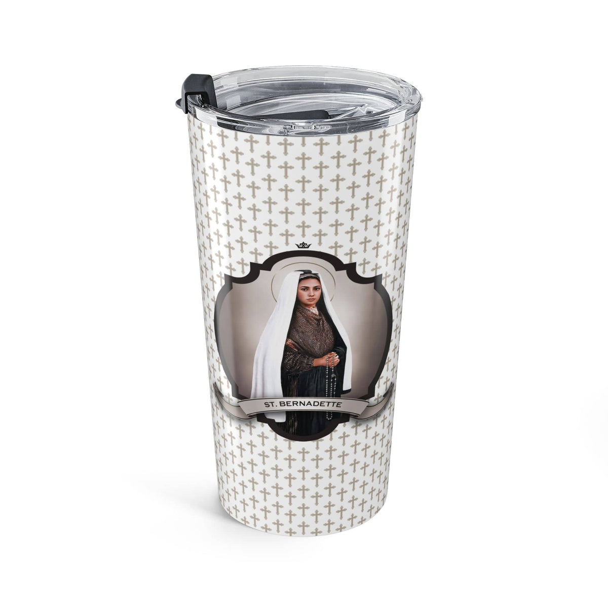 St. Bernadette Tumbler (Crosses 20 oz) Copyright VENXARA