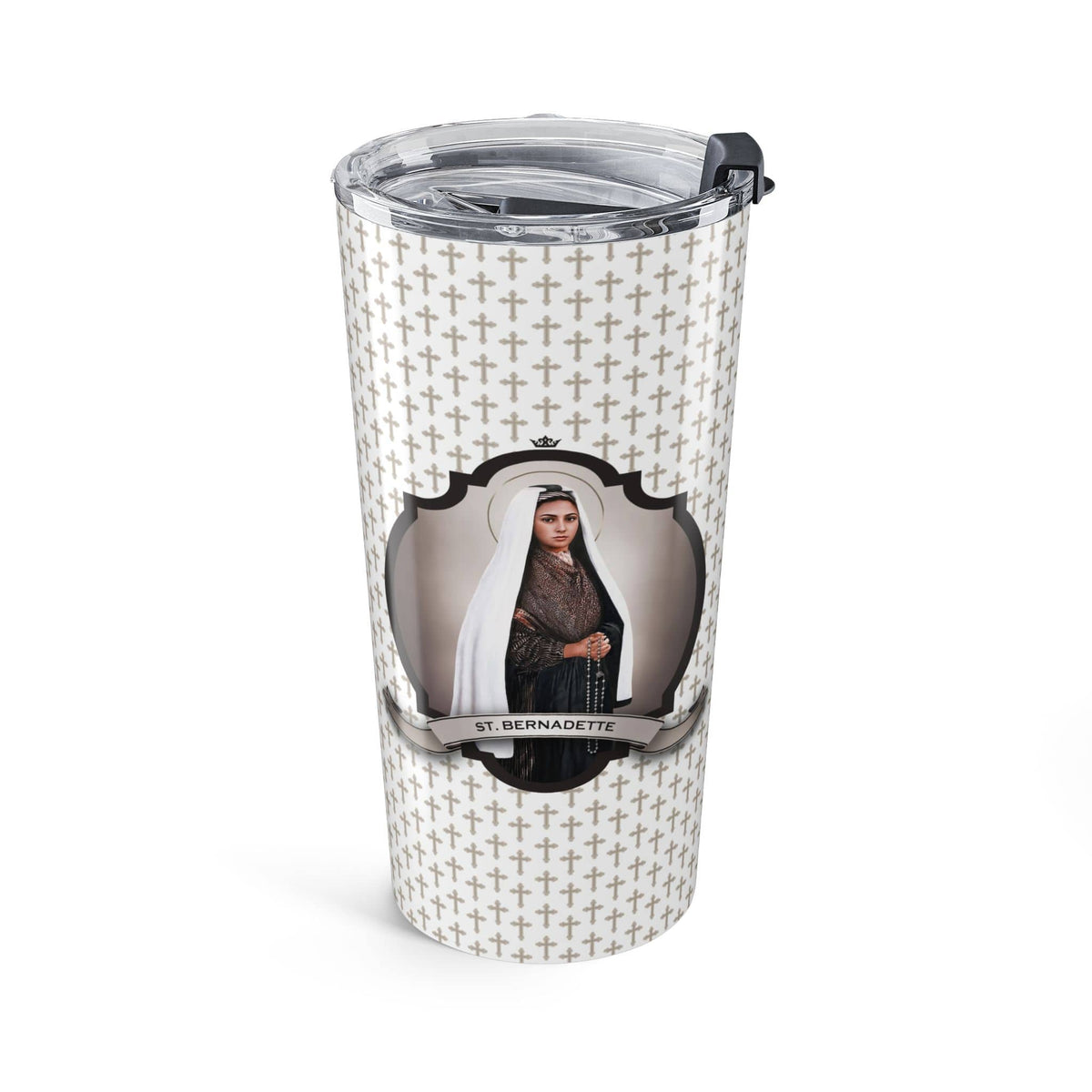 St. Bernadette Tumbler (Crosses 20 oz) Copyright VENXARA