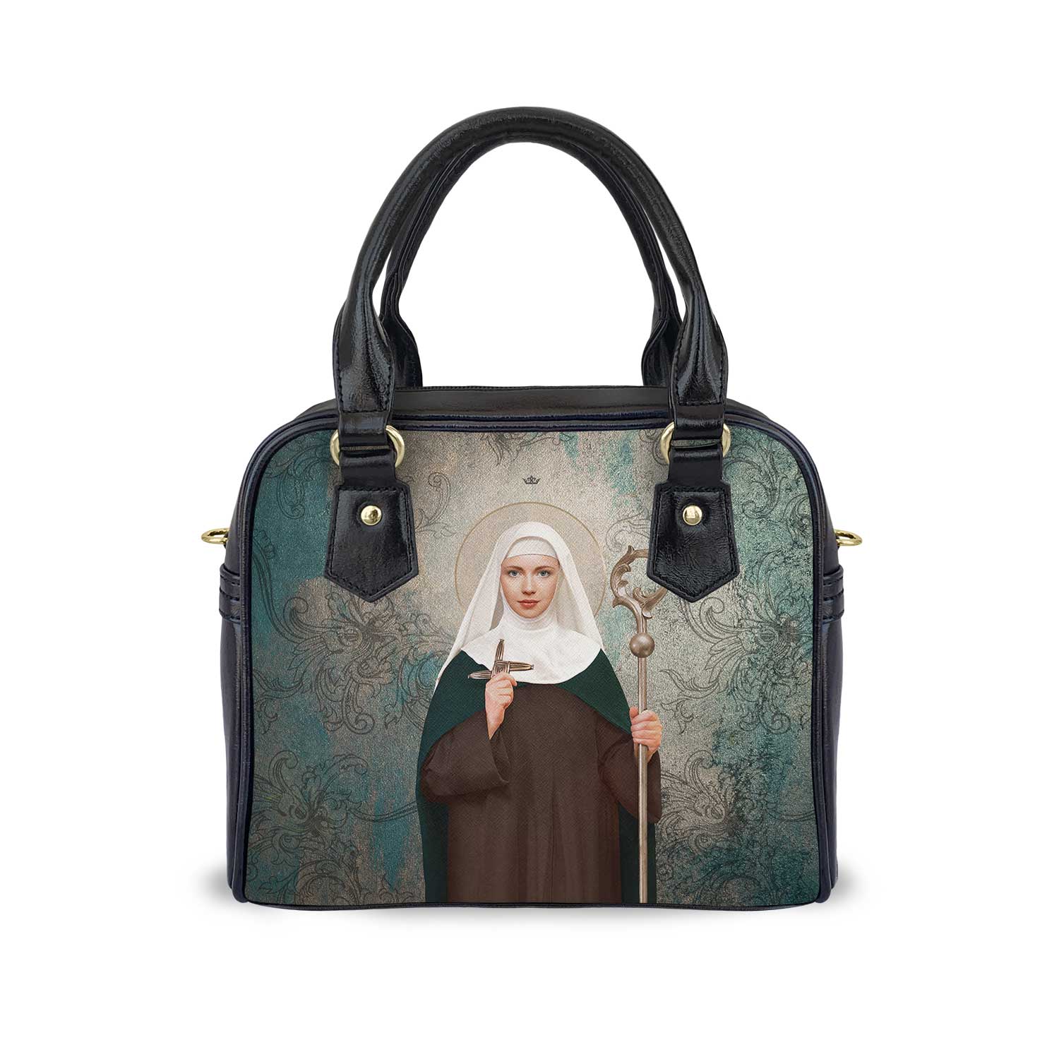 St. Brigid of Ireland Handbag (Floral Patina) - VENXARA®