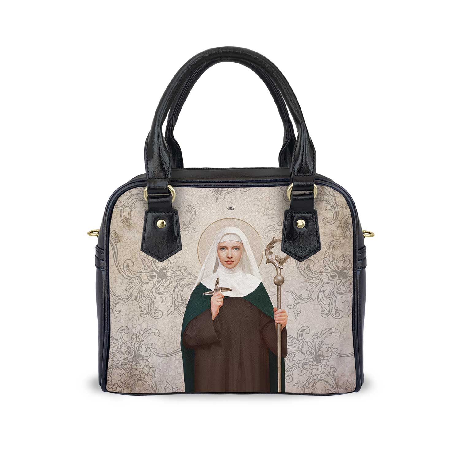 St. Brigid of Ireland Handbag (Floral Patina) - VENXARA®