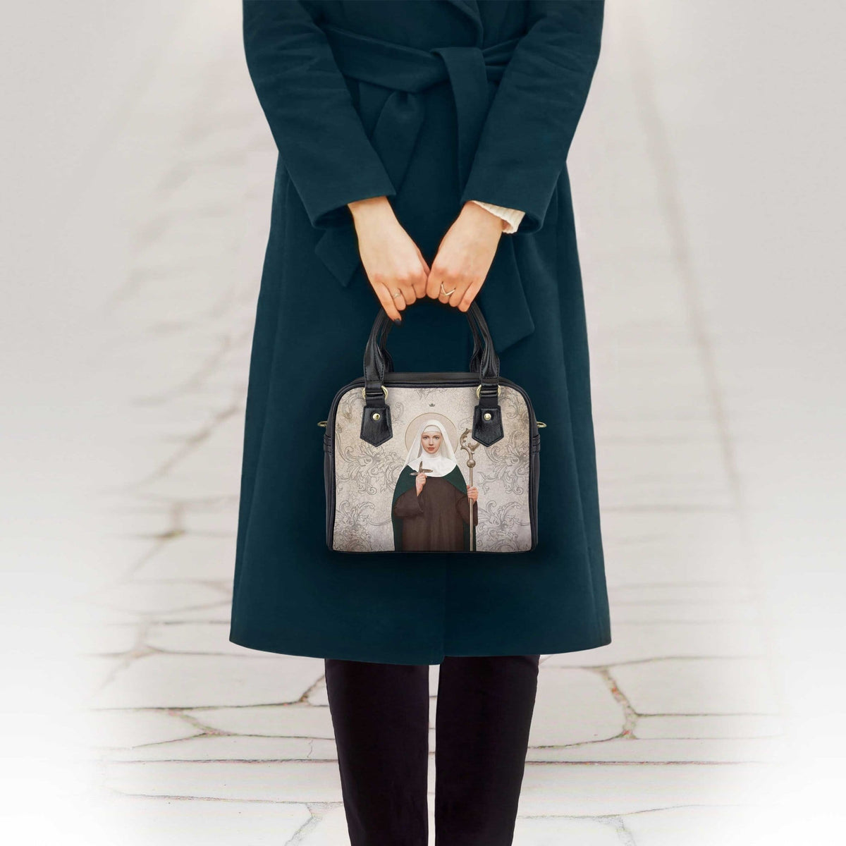 St. Brigid of Ireland Handbag (Floral Patina) Copyright VENXARA