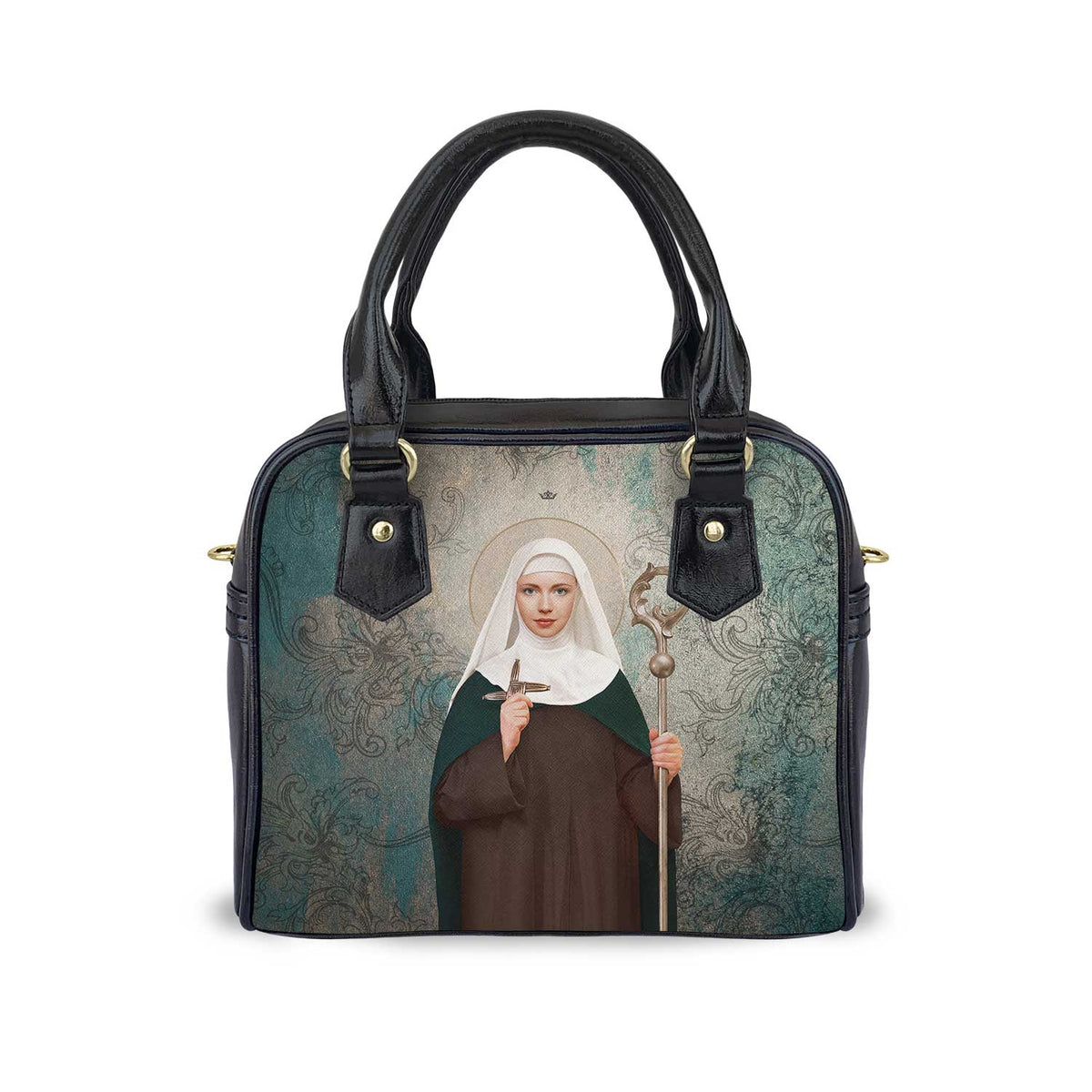 St. Brigid of Ireland Handbag (Floral Patina) Copyright VENXARA