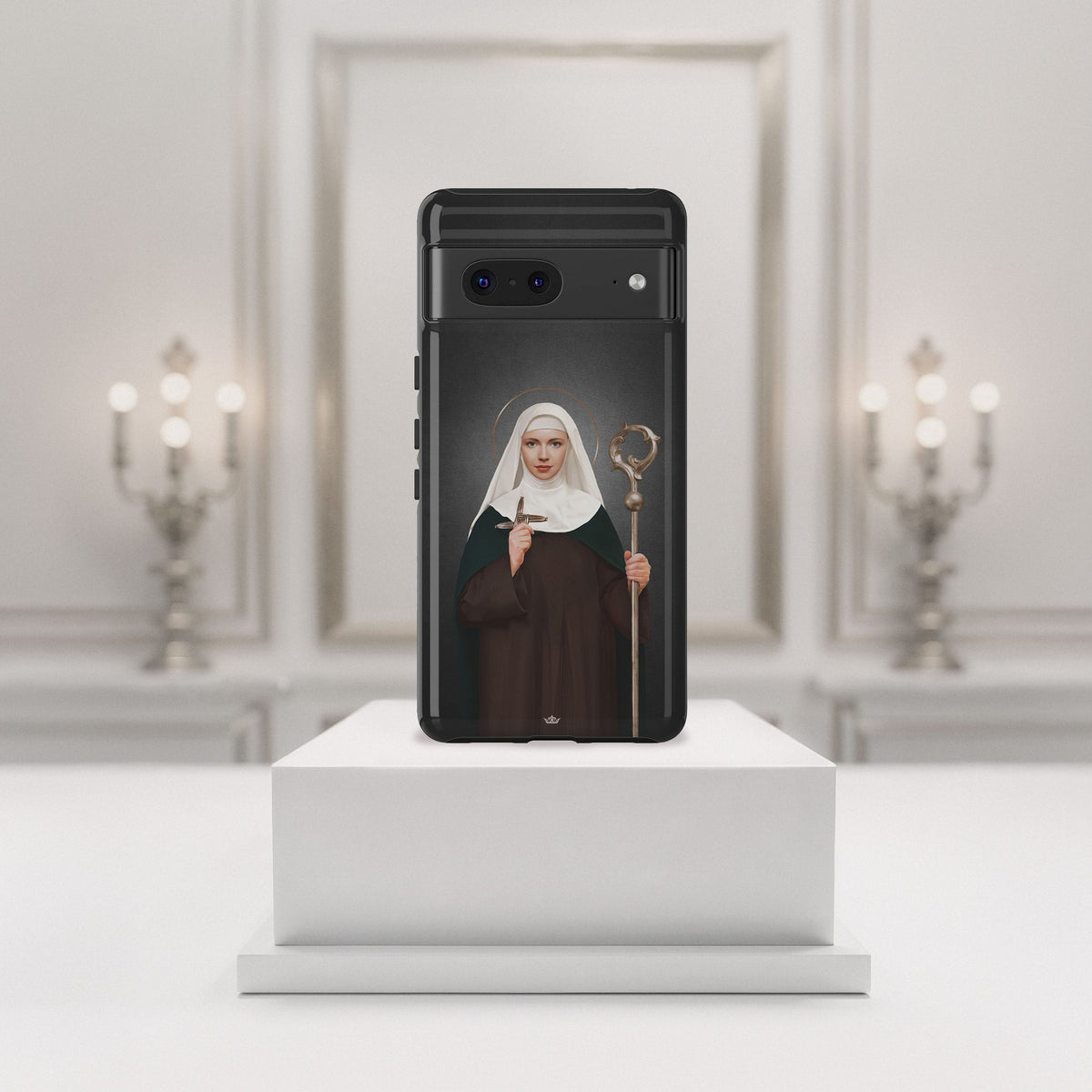 St. Brigid of Ireland Hard Phone Case (Dark) Copyright VENXARA