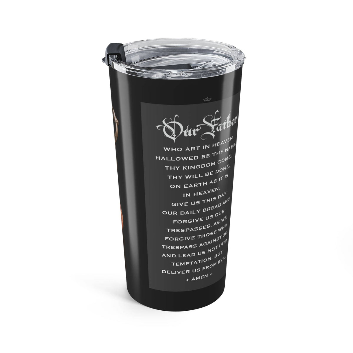 St. Brigid of Ireland Lord's Prayer Tumbler (Ash 20 oz) Copyright VENXARA