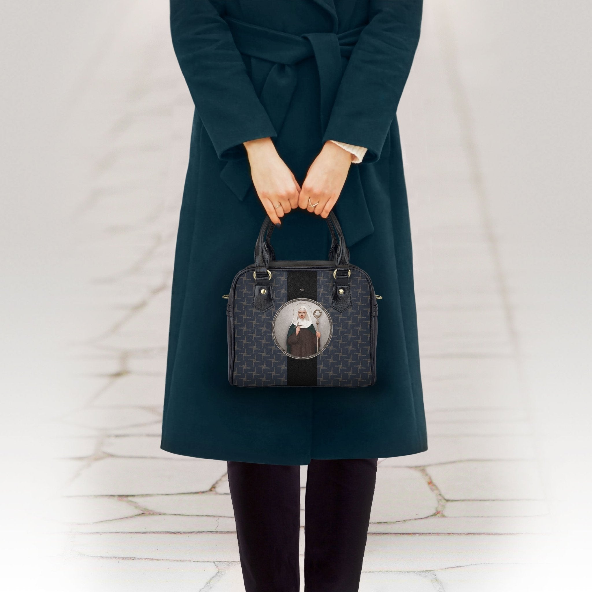 St. Brigid of Ireland Medallion Handbag (Crosses) - VENXARA®