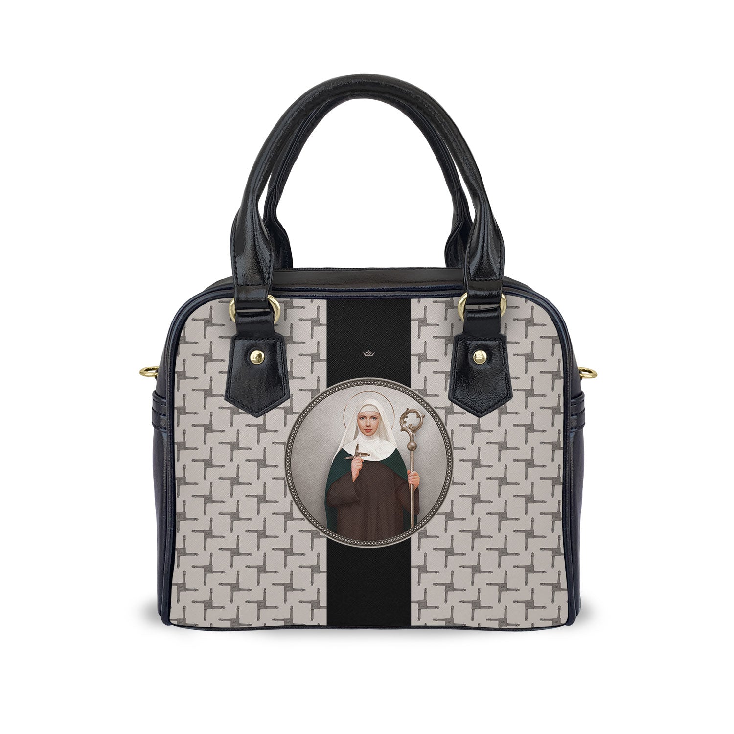 St. Brigid of Ireland Medallion Handbag (Crosses) - VENXARA®