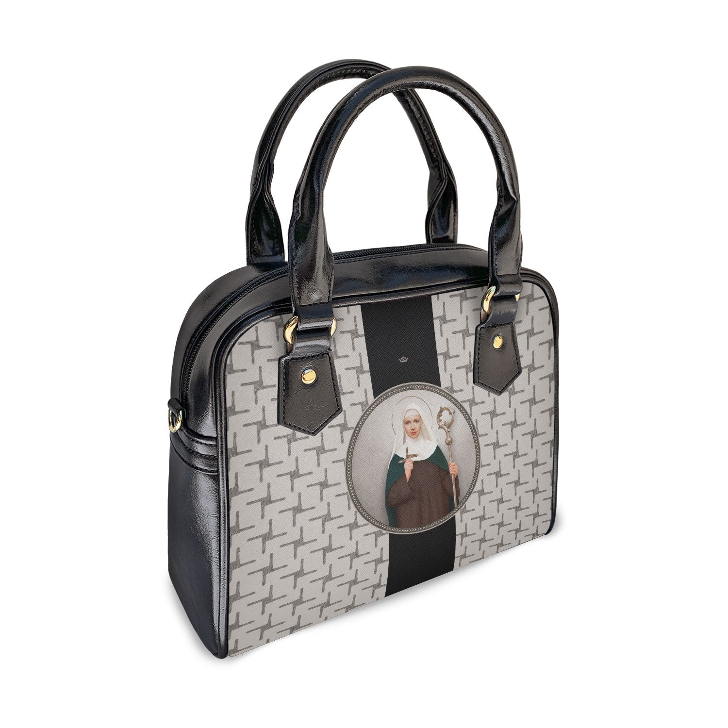 St. Brigid of Ireland Medallion Handbag (Crosses) - VENXARA®