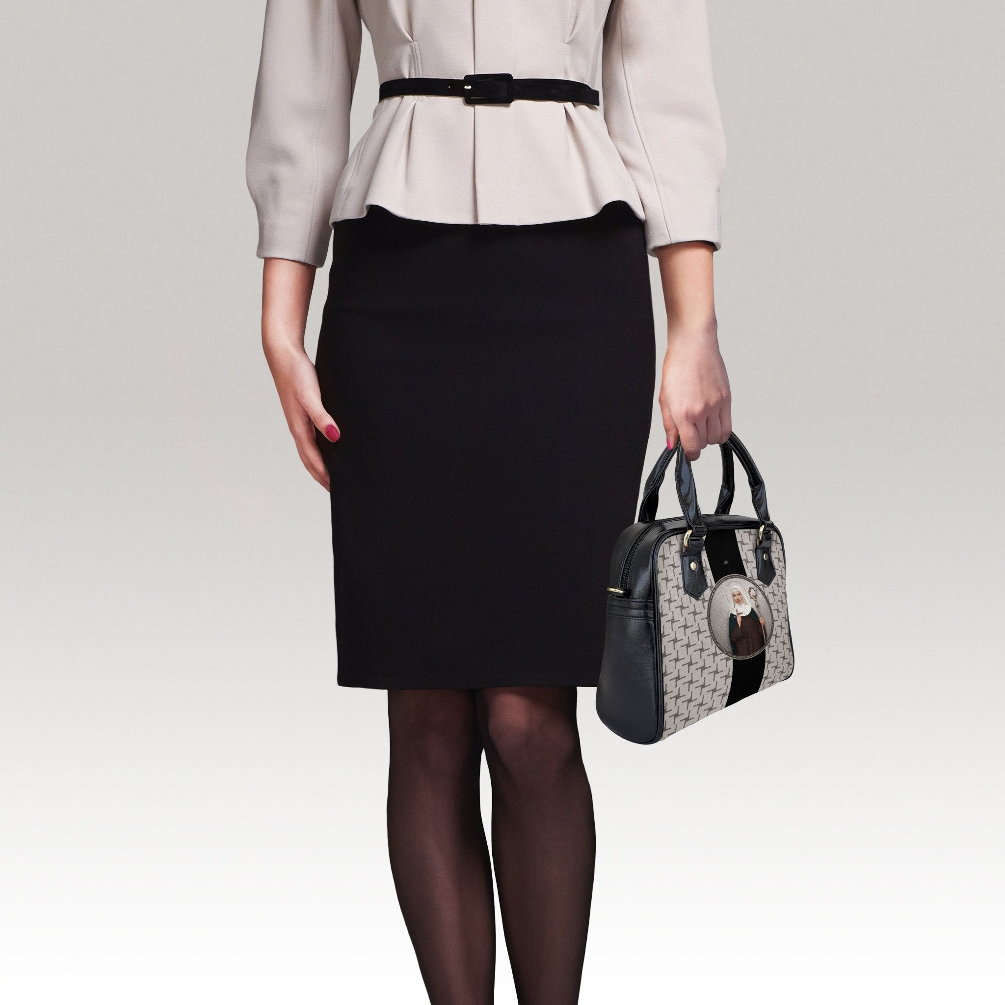 St. Brigid of Ireland Medallion Handbag (Crosses) - VENXARA®