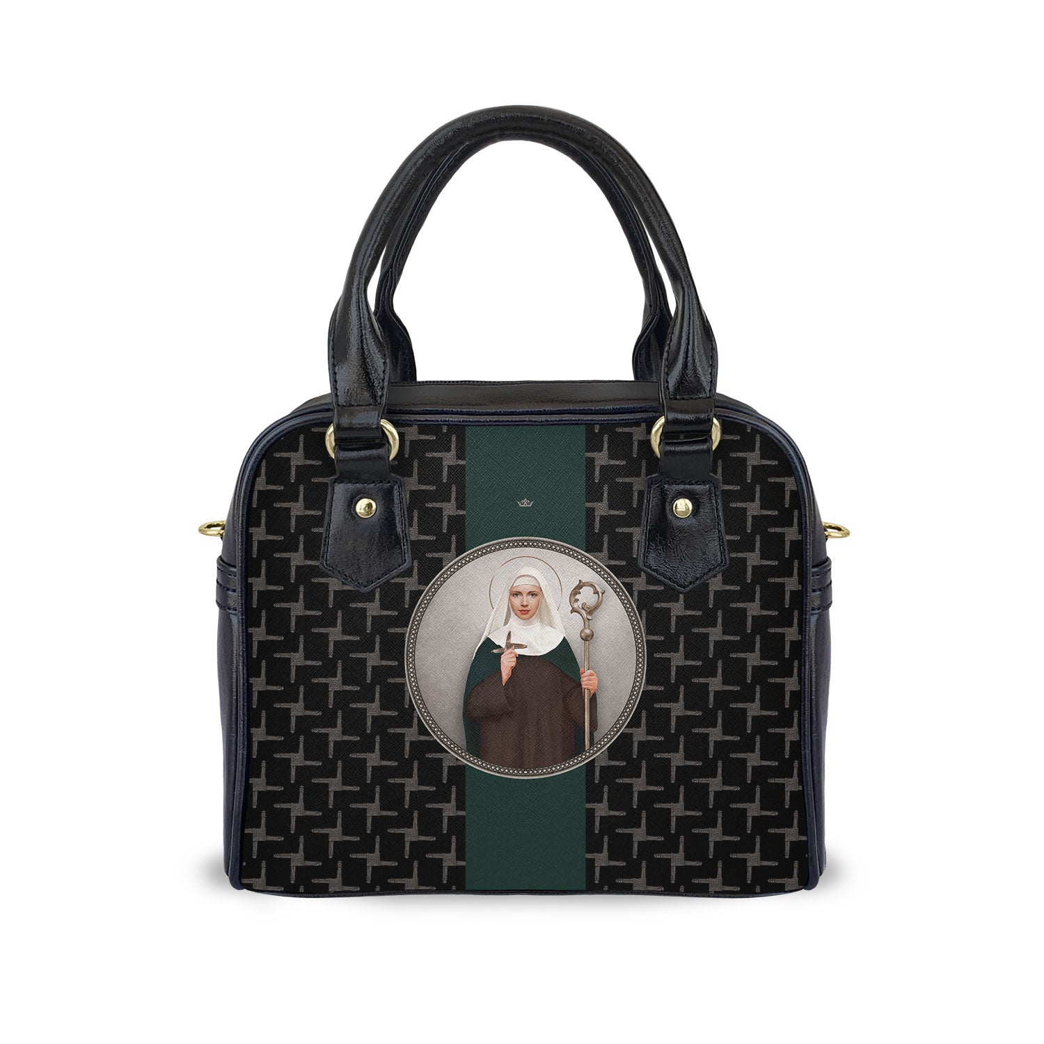 St. Brigid of Ireland Medallion Handbag (Crosses) - VENXARA®