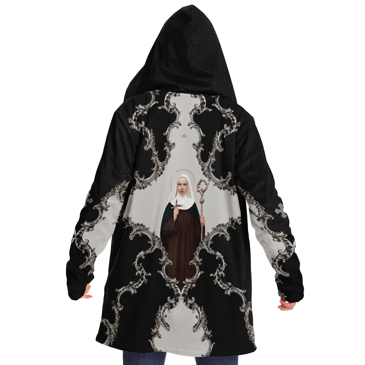 St. Brigid of Ireland Microfleece Cloak (Baroque Leopard) - VENXARA®