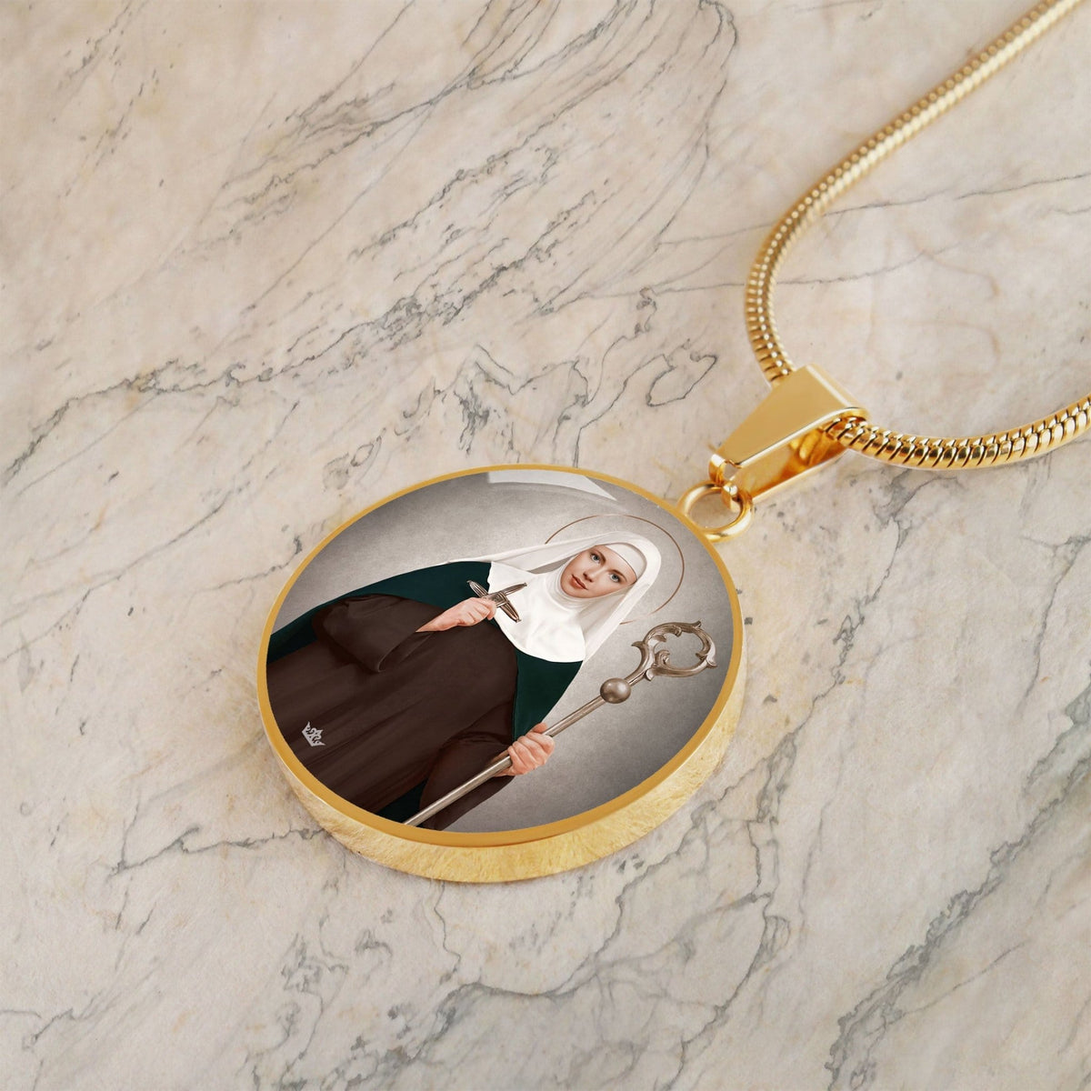 St. Brigid of Ireland Pendant Necklace Copyright VENXARA