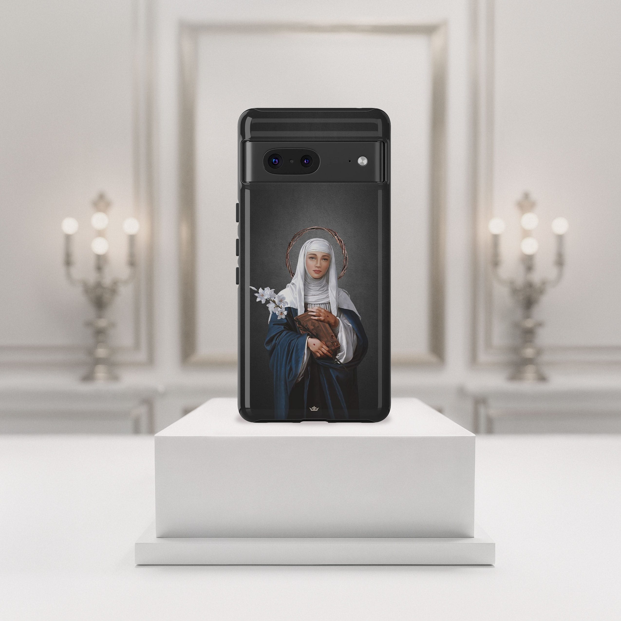 St. Catherine of Siena Hard Phone Case (Dark) Copyright VENXARA