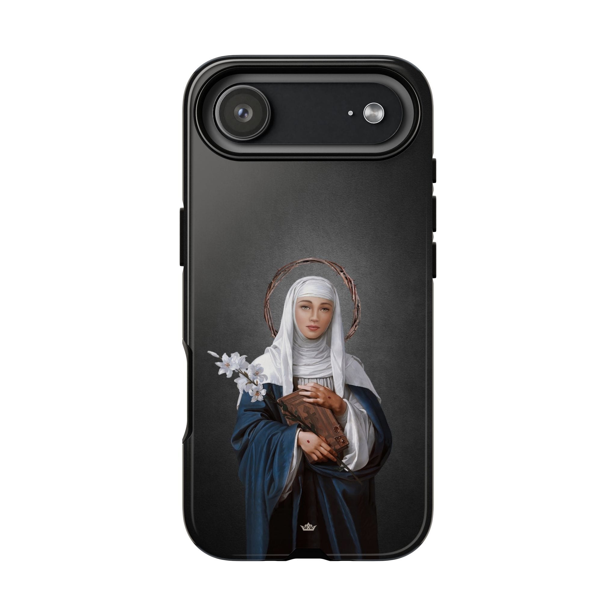 St. Catherine of Siena Hard Phone Case (Dark) Copyright VENXARA