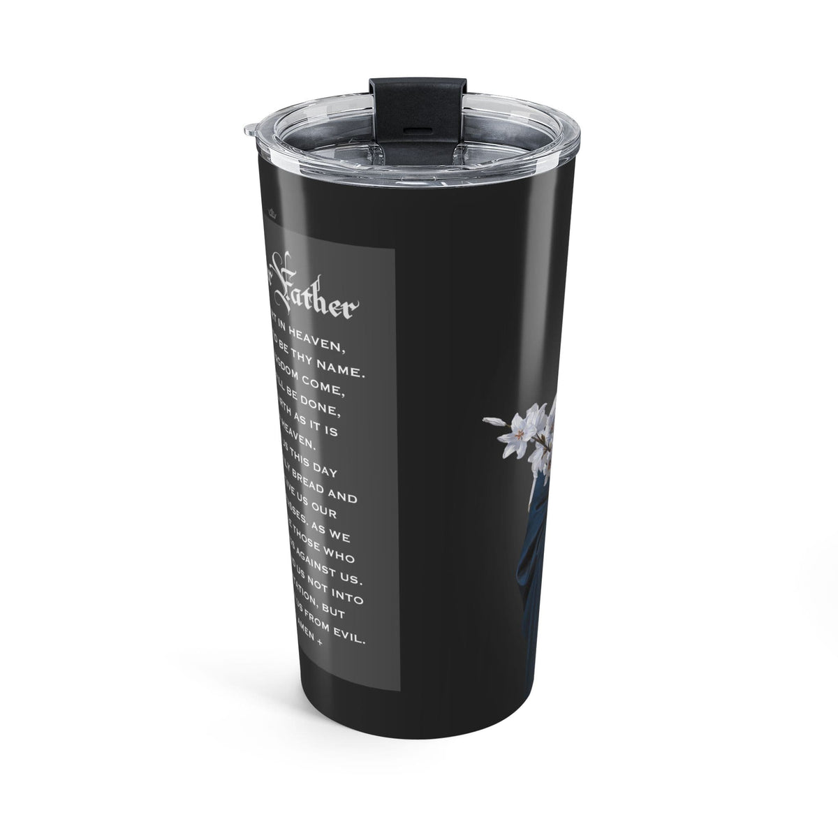 St. Catherine of Siena Lord's Prayer Tumbler (Ash 20 oz) Copyright VENXARA