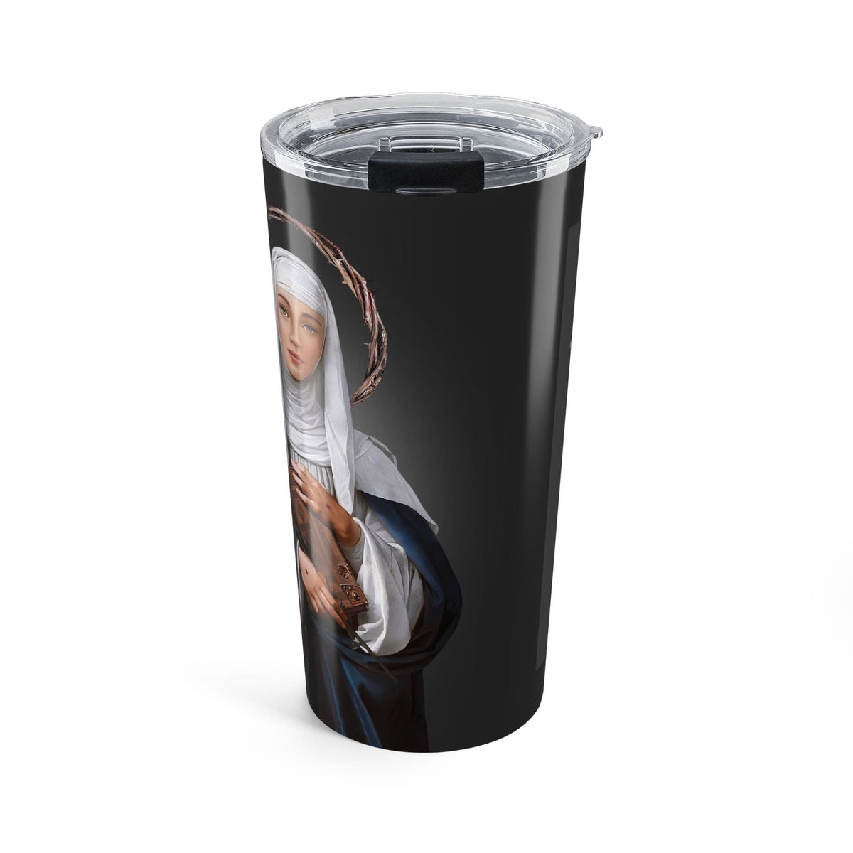 St. Catherine of Siena Lord's Prayer Tumbler (Ash 20 oz) Copyright VENXARA