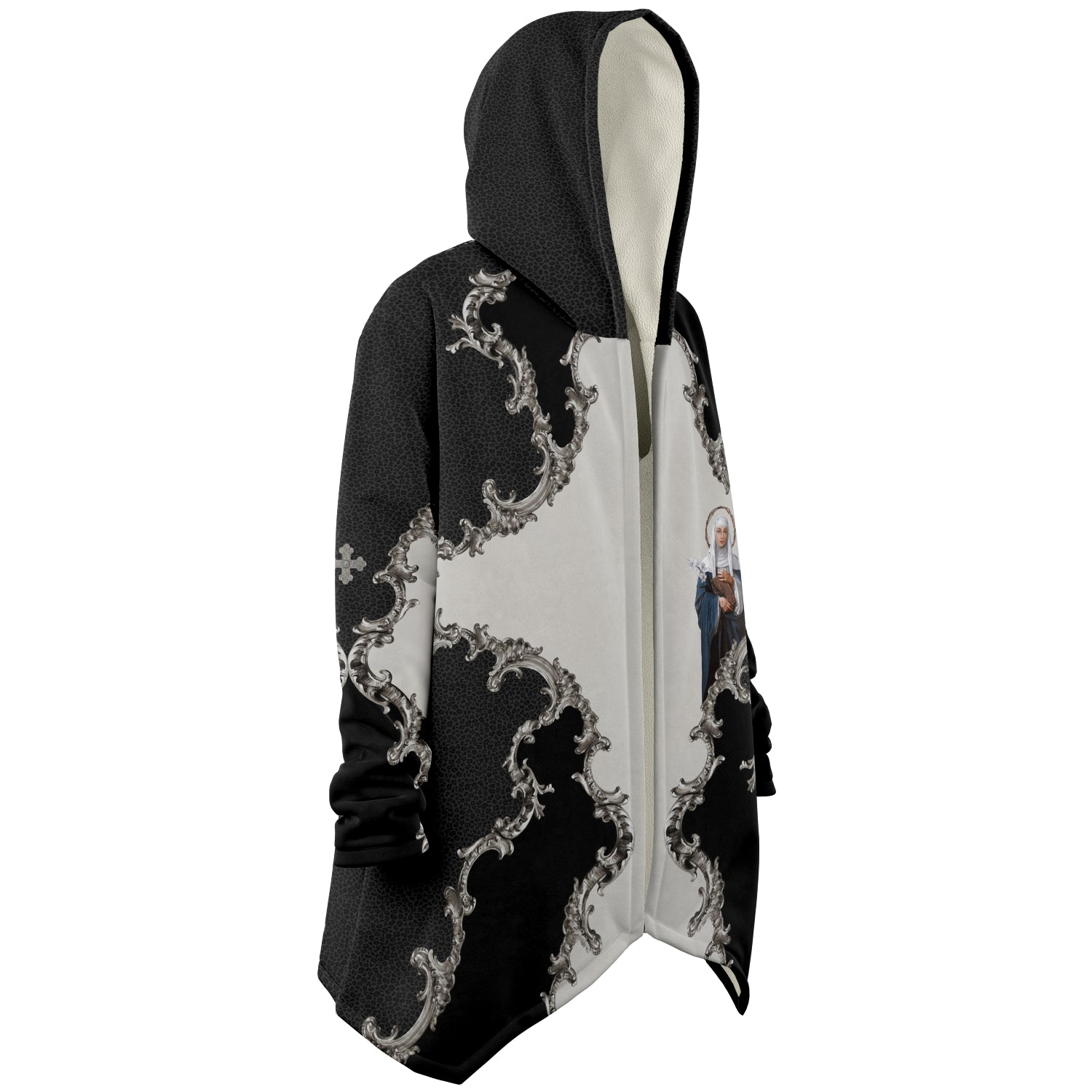 St. Catherine of Siena Microfleece Cloak (Baroque Leopard) - VENXARA®