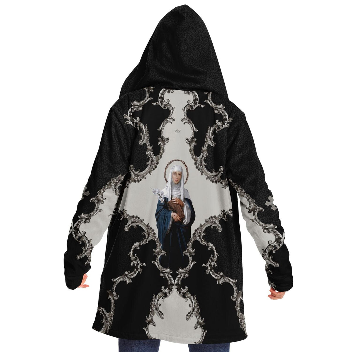St. Catherine of Siena Microfleece Cloak (Baroque Leopard) Copyright VENXARA