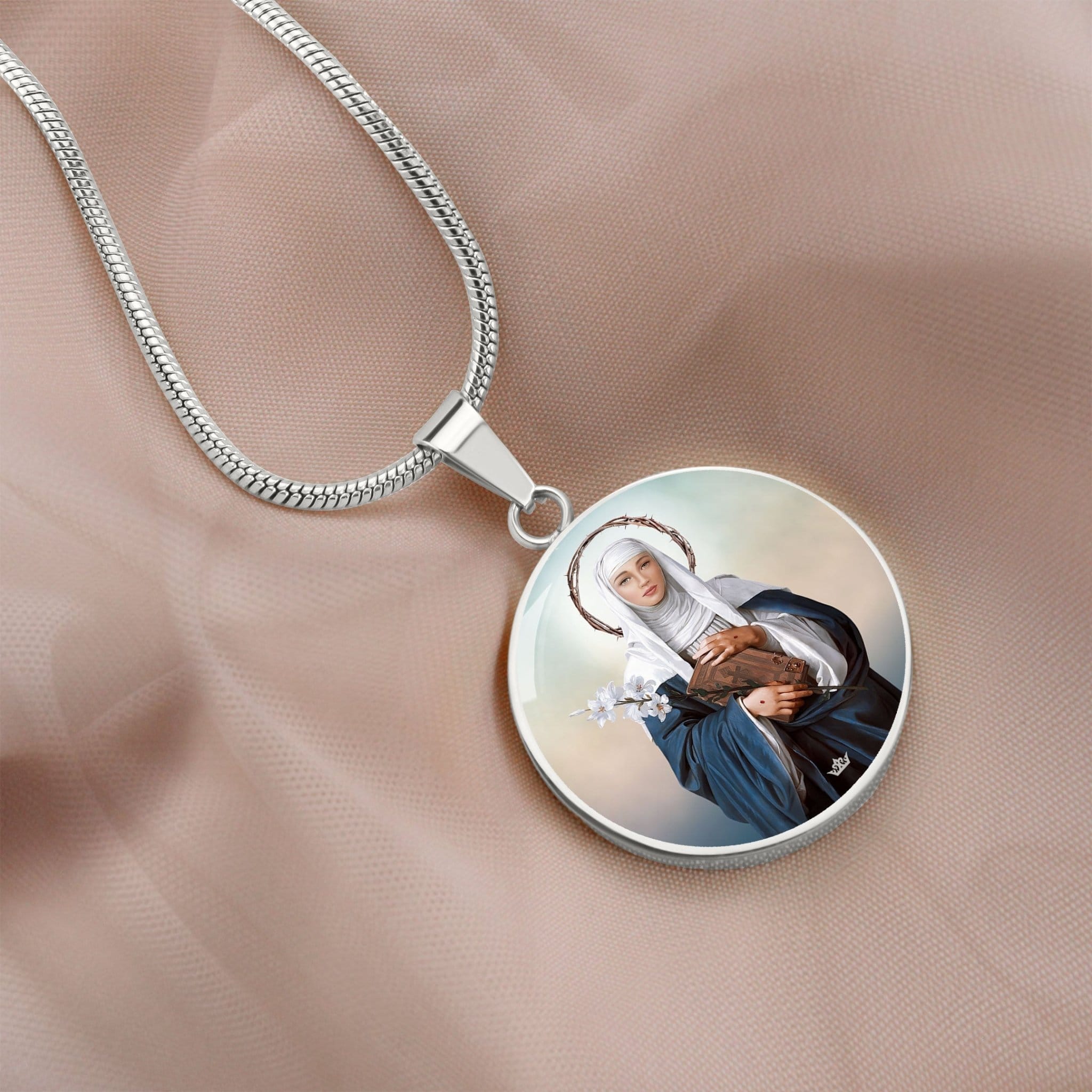 St. Catherine of Siena Pendant Necklace Copyright VENXARA