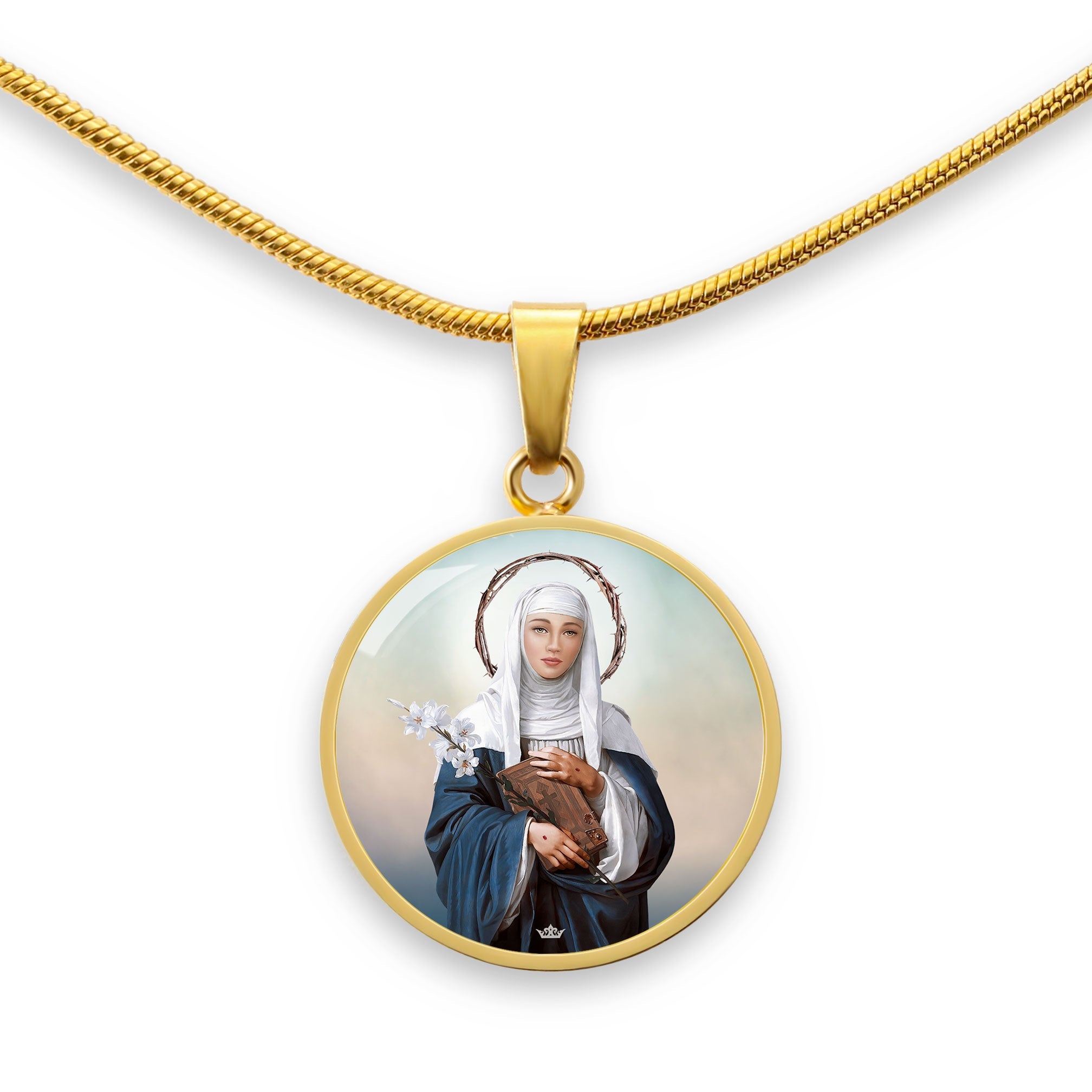 St. Catherine of Siena Pendant Necklace - VENXARA