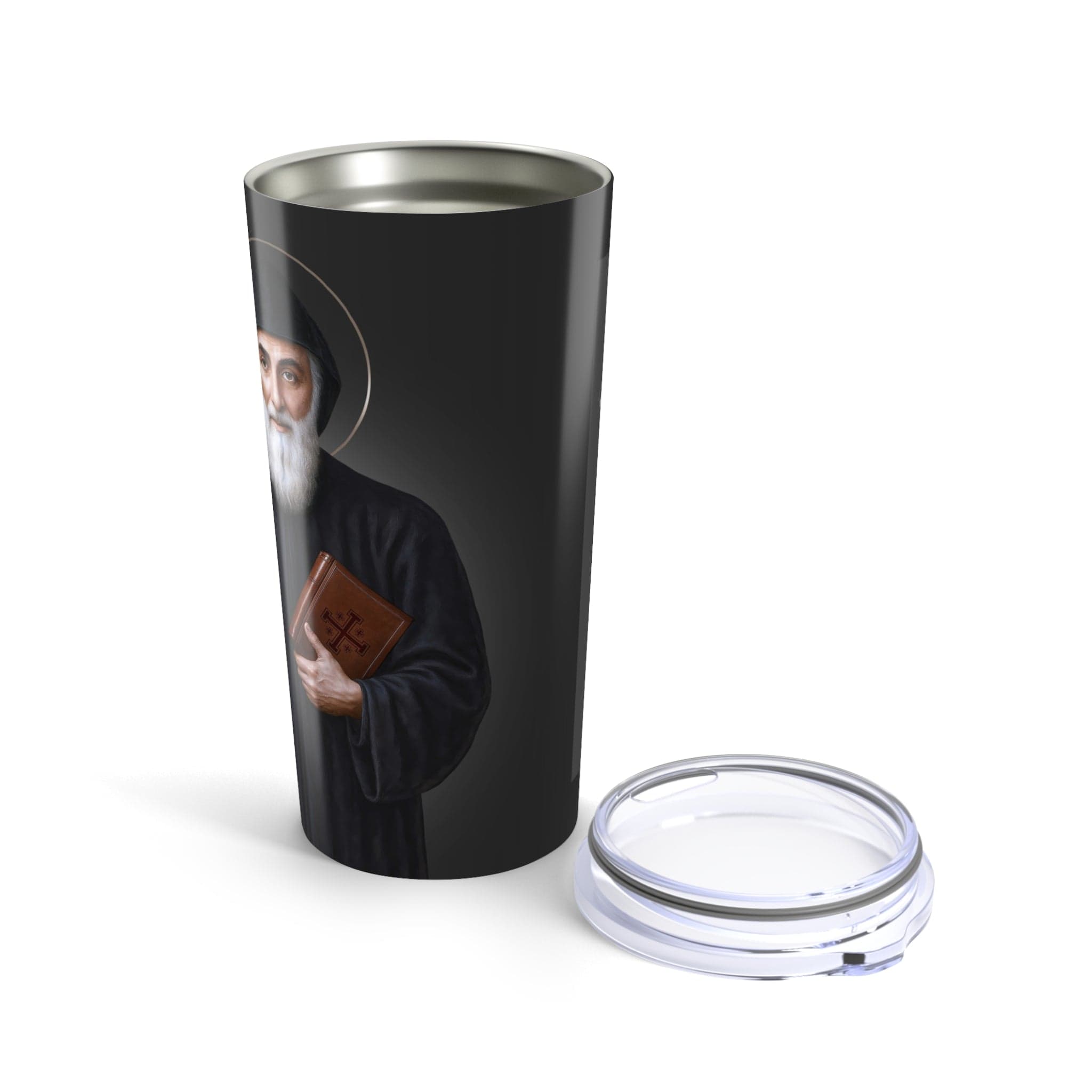 St. Charbel Lord's Prayer Tumbler (Ash 20 oz) Copyright VENXARA