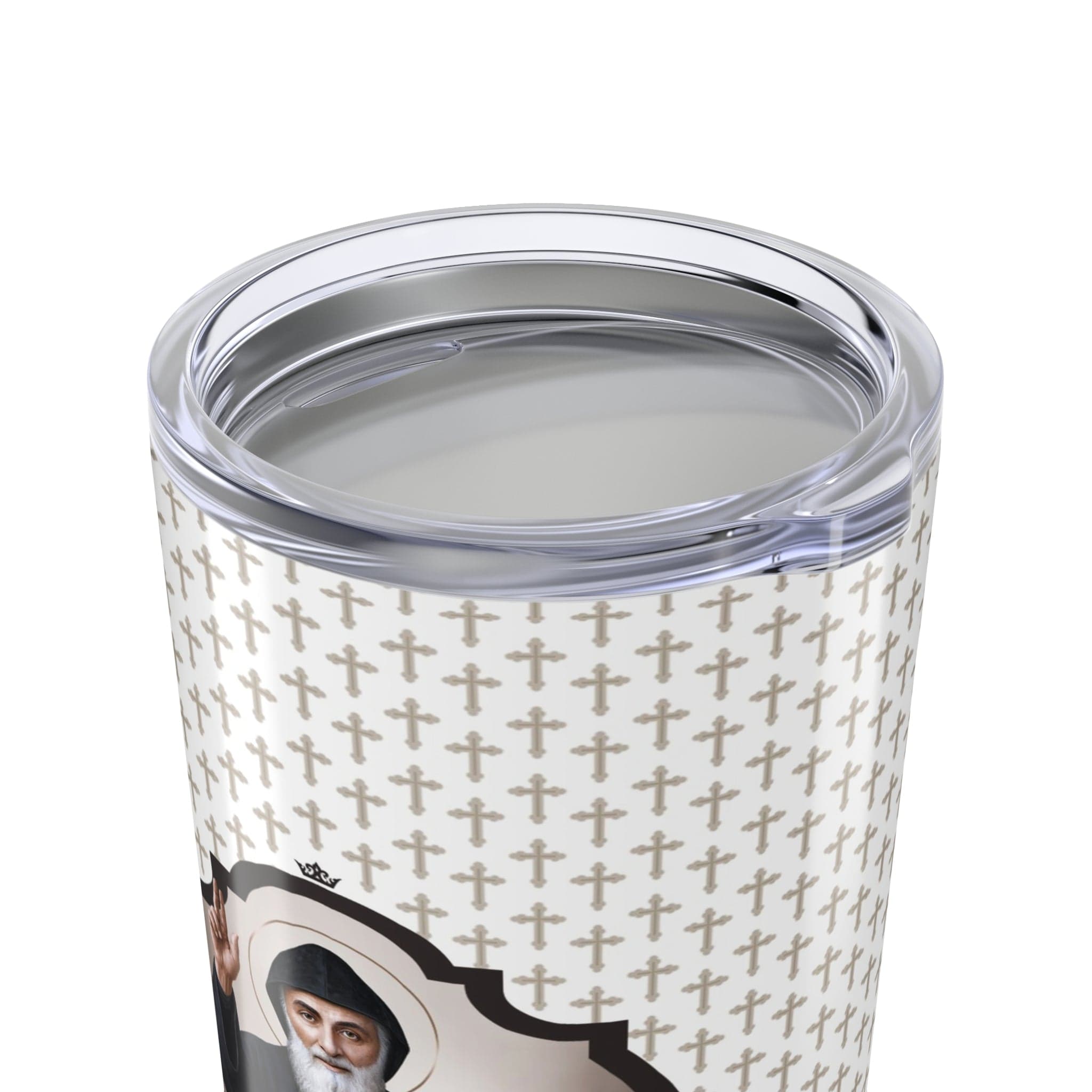 St. Charbel Tumbler (Crosses 20 oz) Copyright VENXARA