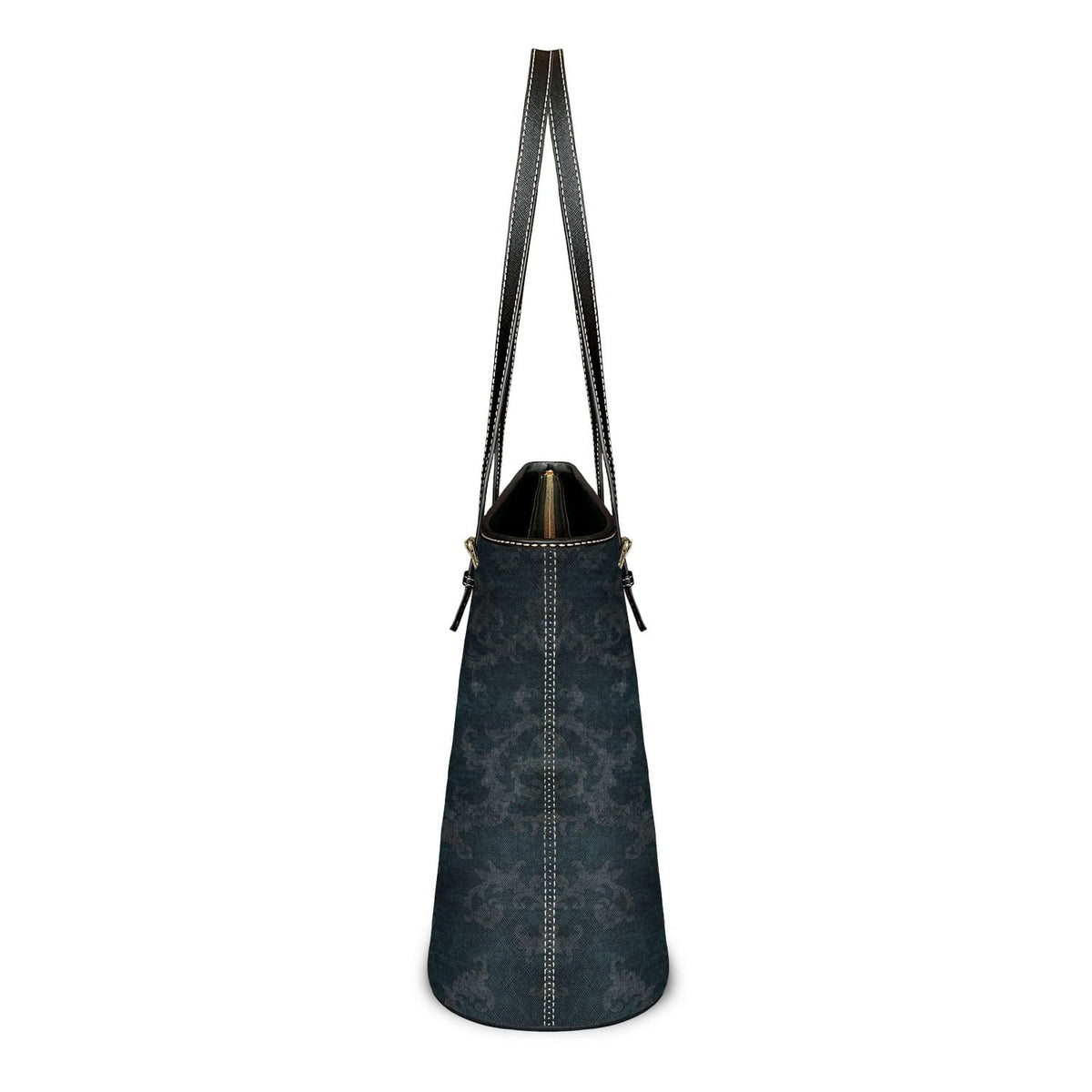 St. Christopher Tote Bag (Damask Dark Blue) Copyright VENXARA