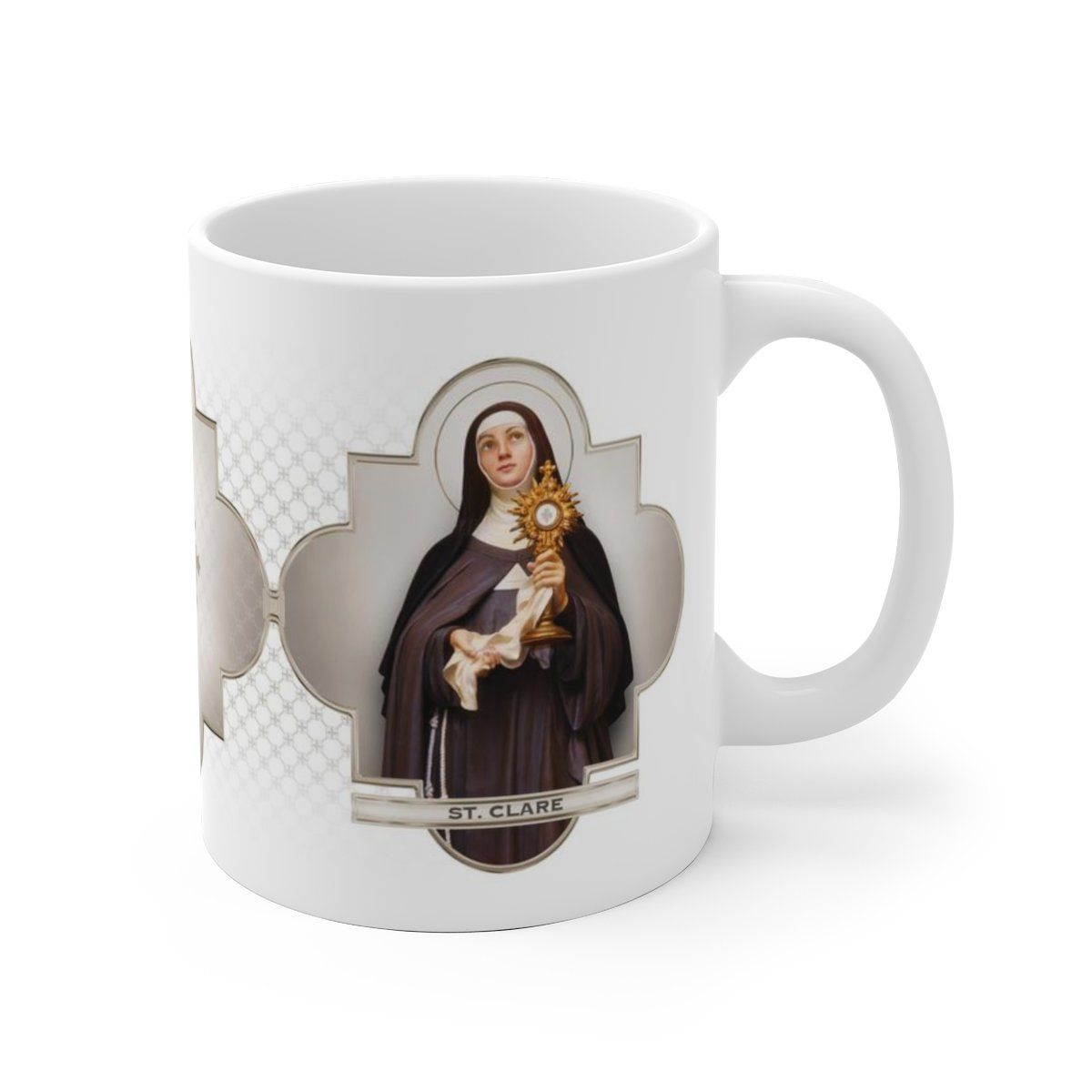 St. Clare of Assisi Ceramic Mug - VENXARA®