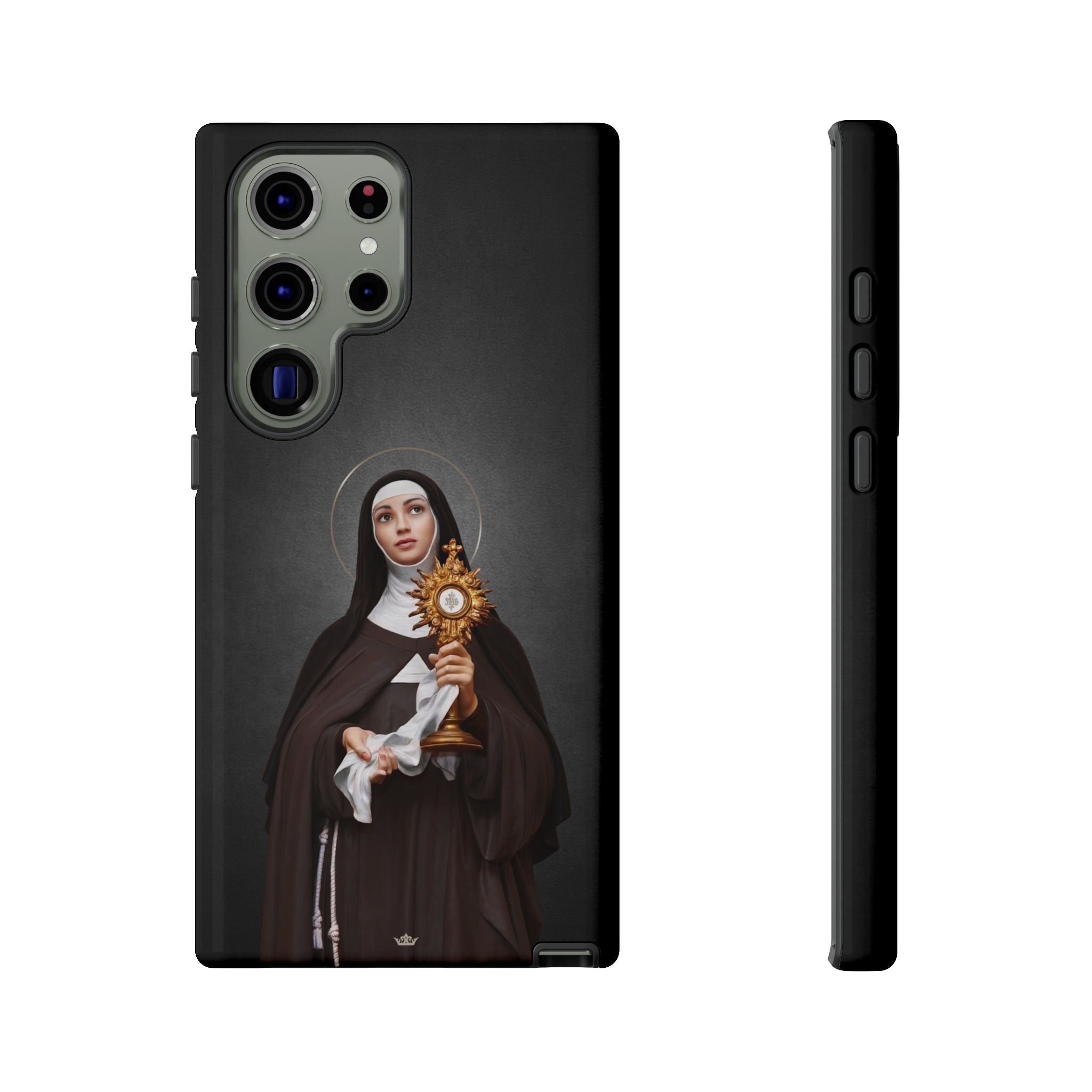 St. Clare of Assisi Hard Phone Case (Dark) - VENXARA®