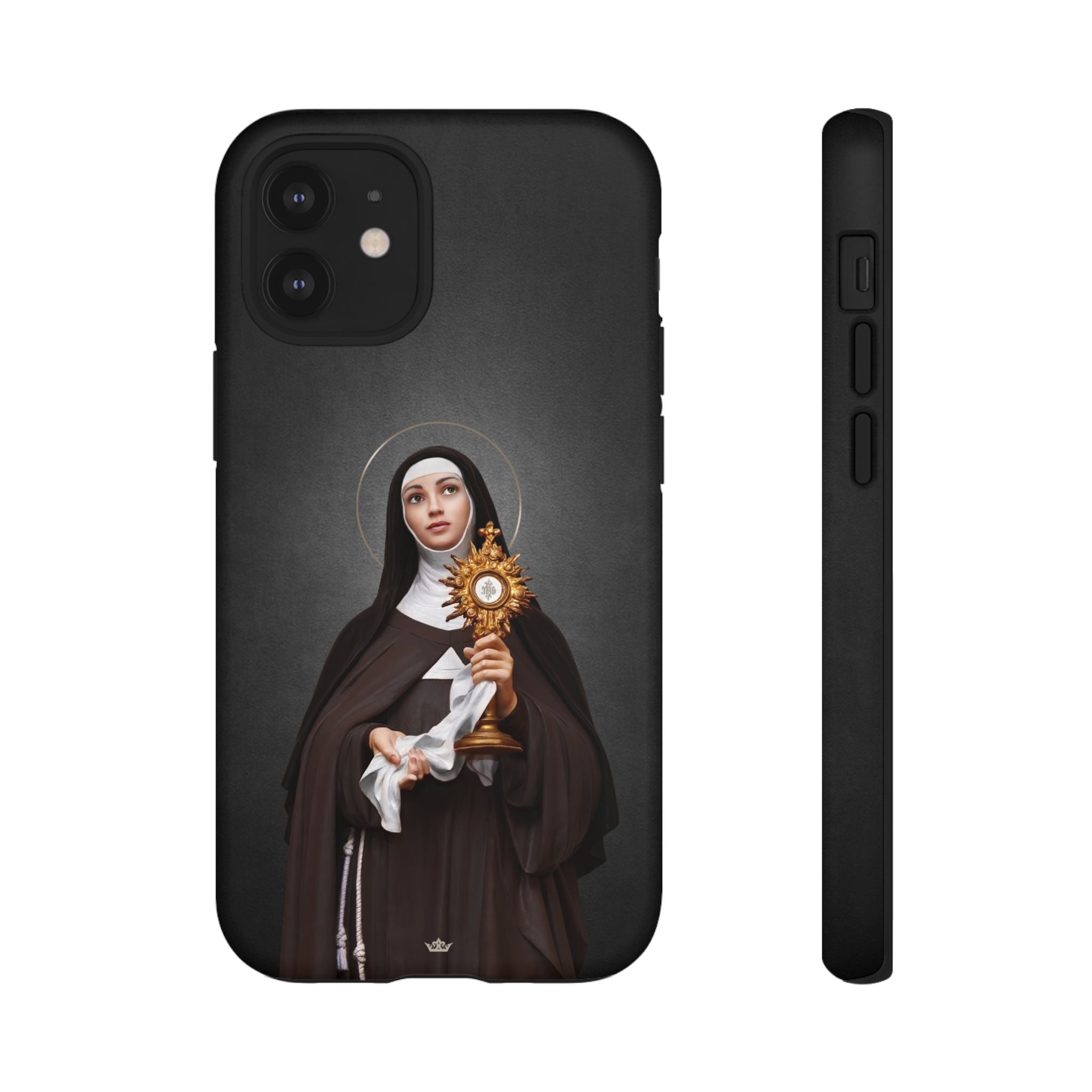 St. Clare of Assisi Hard Phone Case (Dark) - VENXARA®