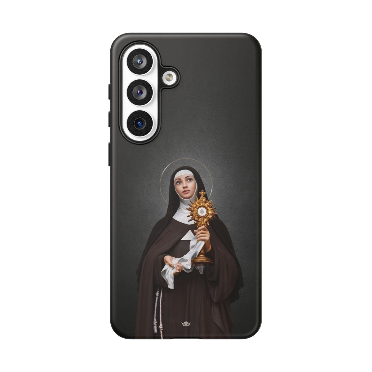 St. Clare of Assisi Hard Phone Case (Dark) Copyright VENXARA