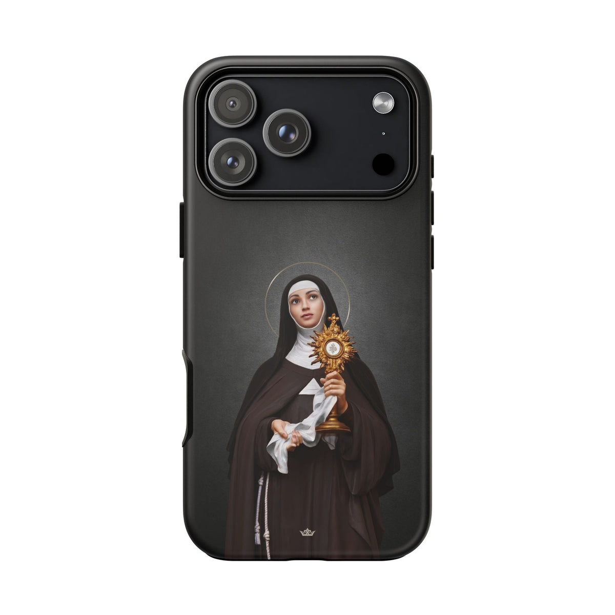 St. Clare of Assisi Hard Phone Case (Dark) Copyright VENXARA