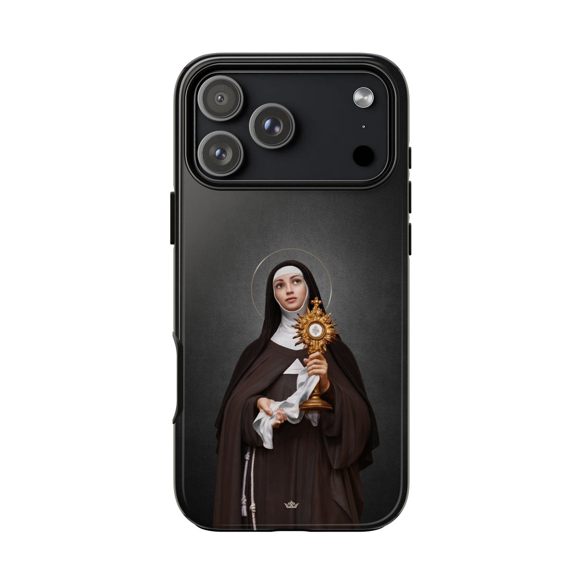 St. Clare of Assisi Hard Phone Case (Dark) Copyright VENXARA