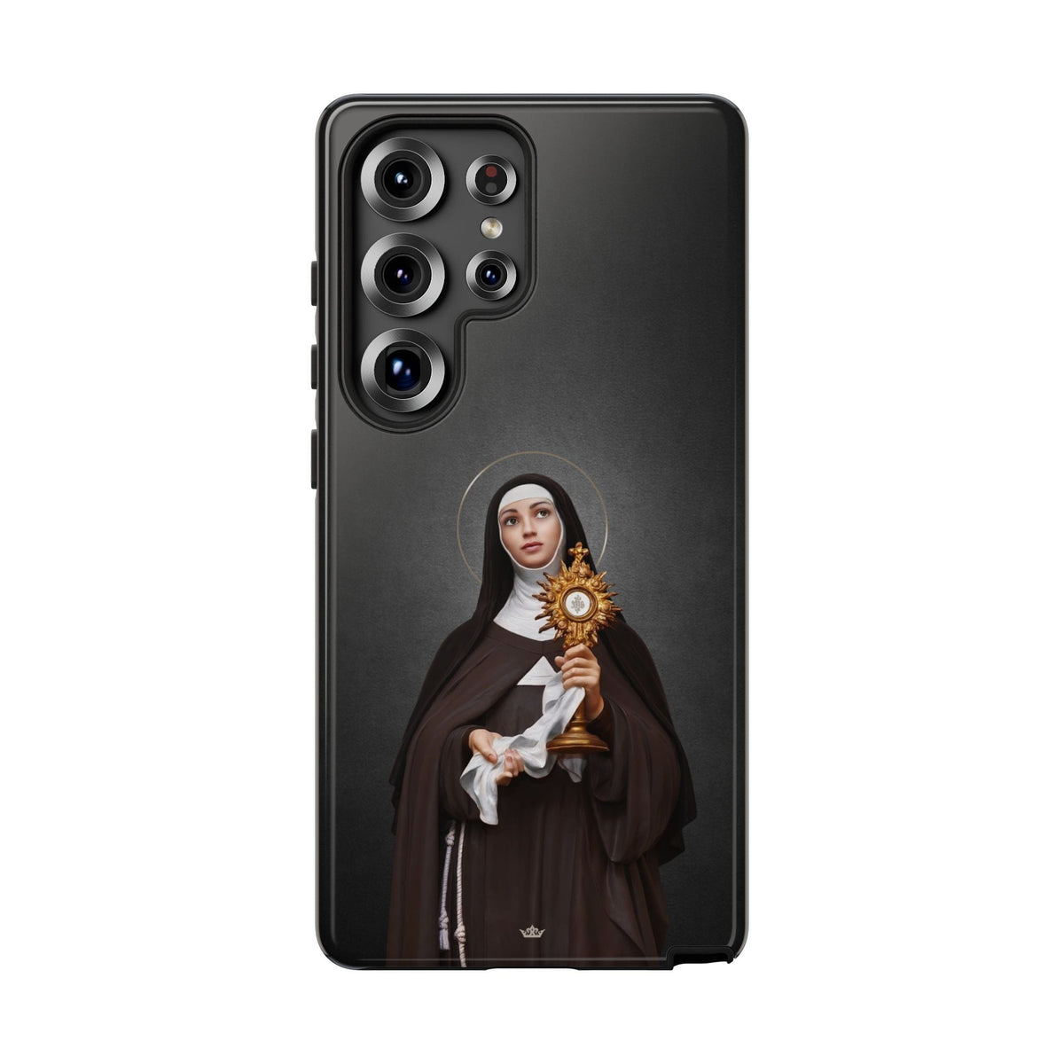 St. Clare of Assisi Hard Phone Case (Dark) Copyright VENXARA