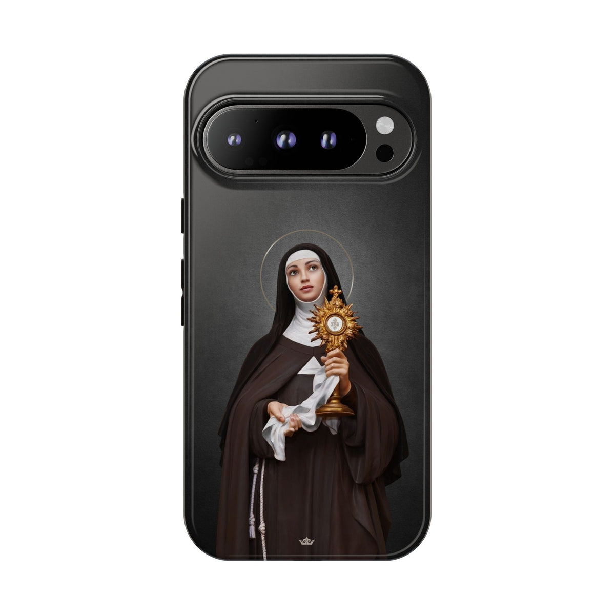 St. Clare of Assisi Hard Phone Case (Dark) Copyright VENXARA