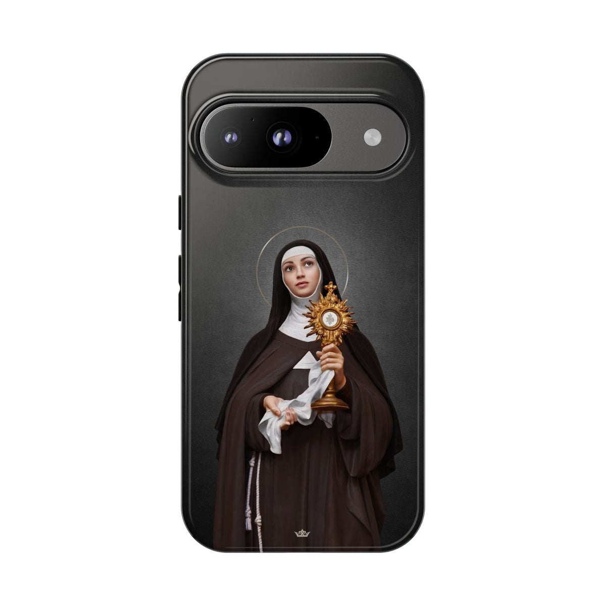 St. Clare of Assisi Hard Phone Case (Dark) Copyright VENXARA