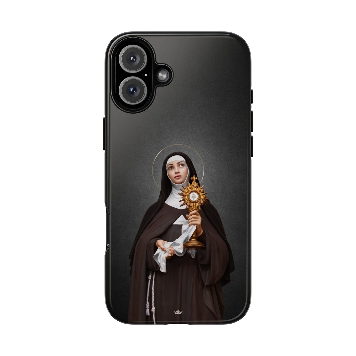 St. Clare of Assisi Hard Phone Case (Dark) Copyright VENXARA