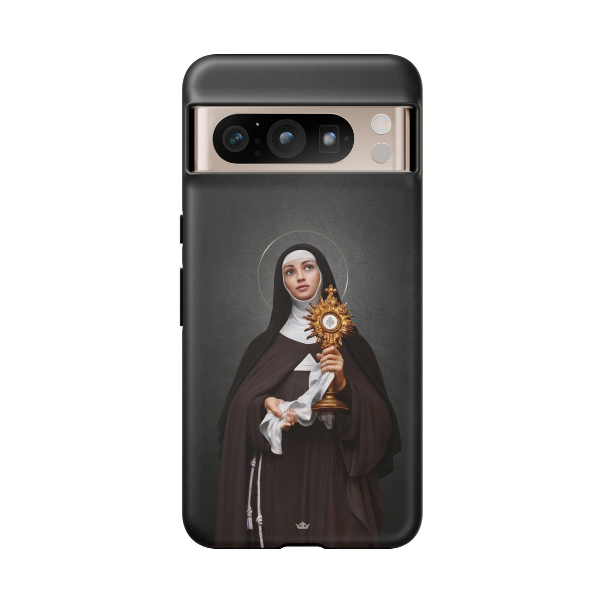 St. Clare of Assisi Hard Phone Case (Dark) Copyright VENXARA